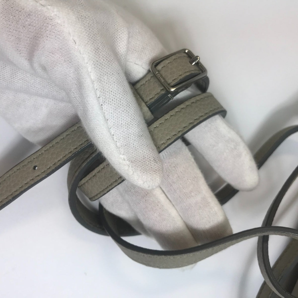 Celine Gray Leather Shoulder Bag (Pre-Owned)