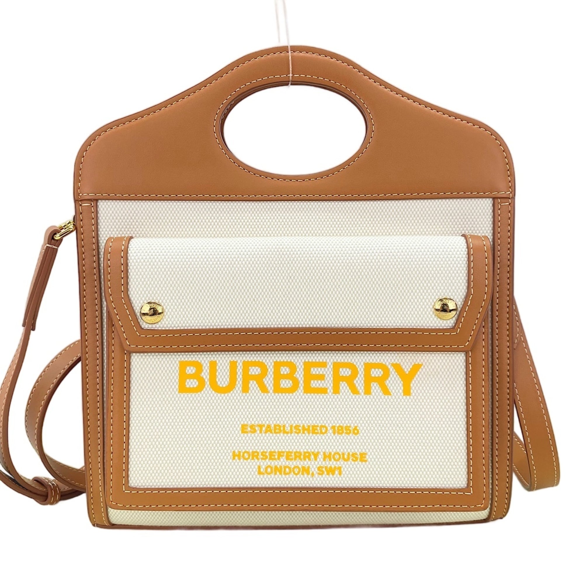 Burberry White Handbag (Pre-Owned)