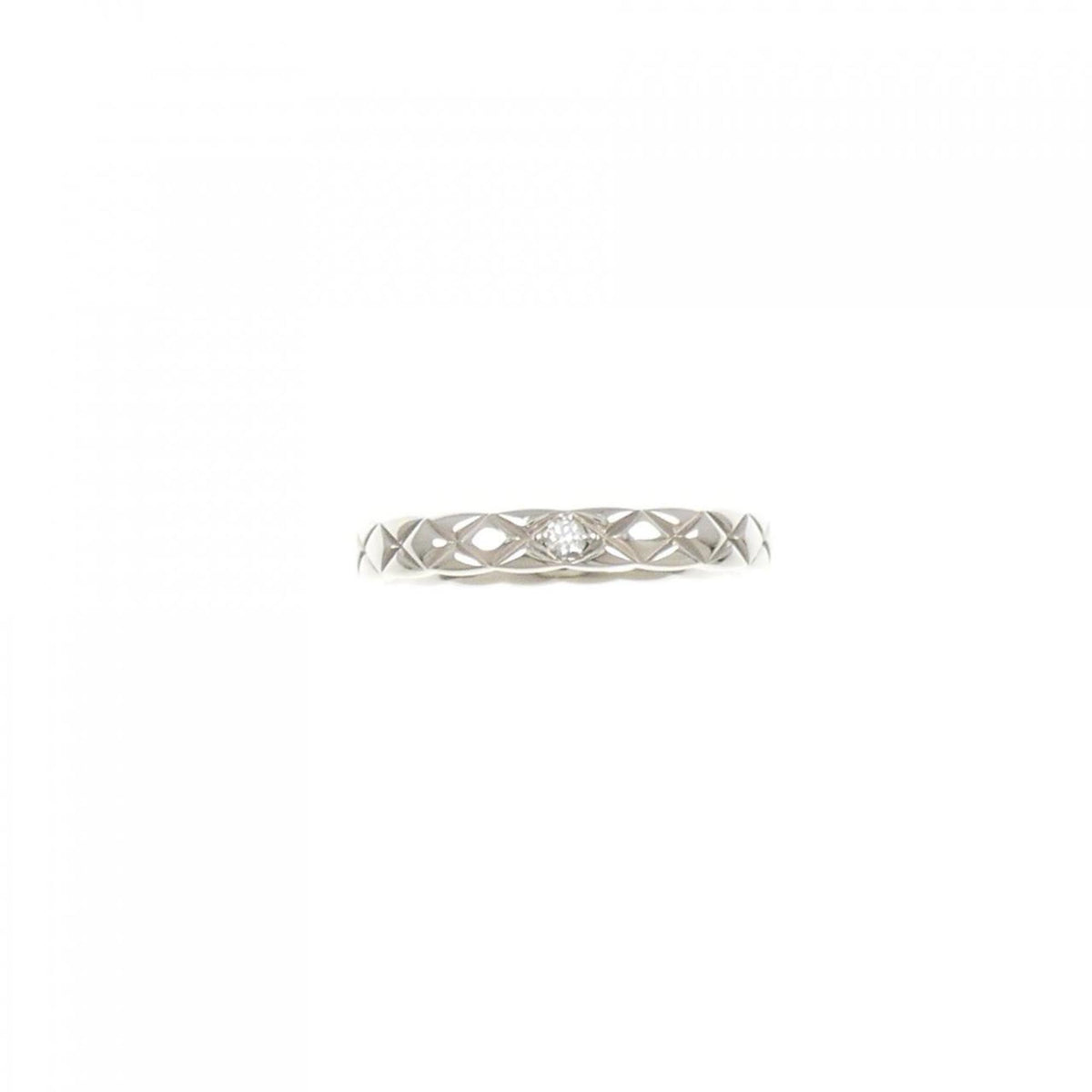 Chanel Platinum Platinum 950 Band Ring (Pre-Owned)