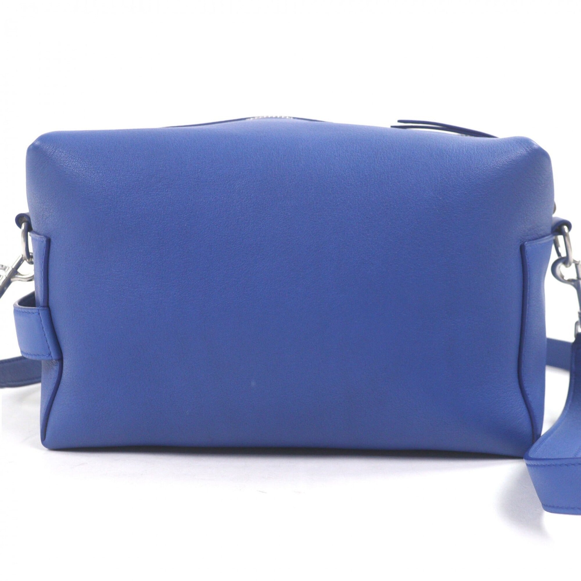 Celine Blue Leather Messenger Bag Shoulder Bag (Pre-Owned)