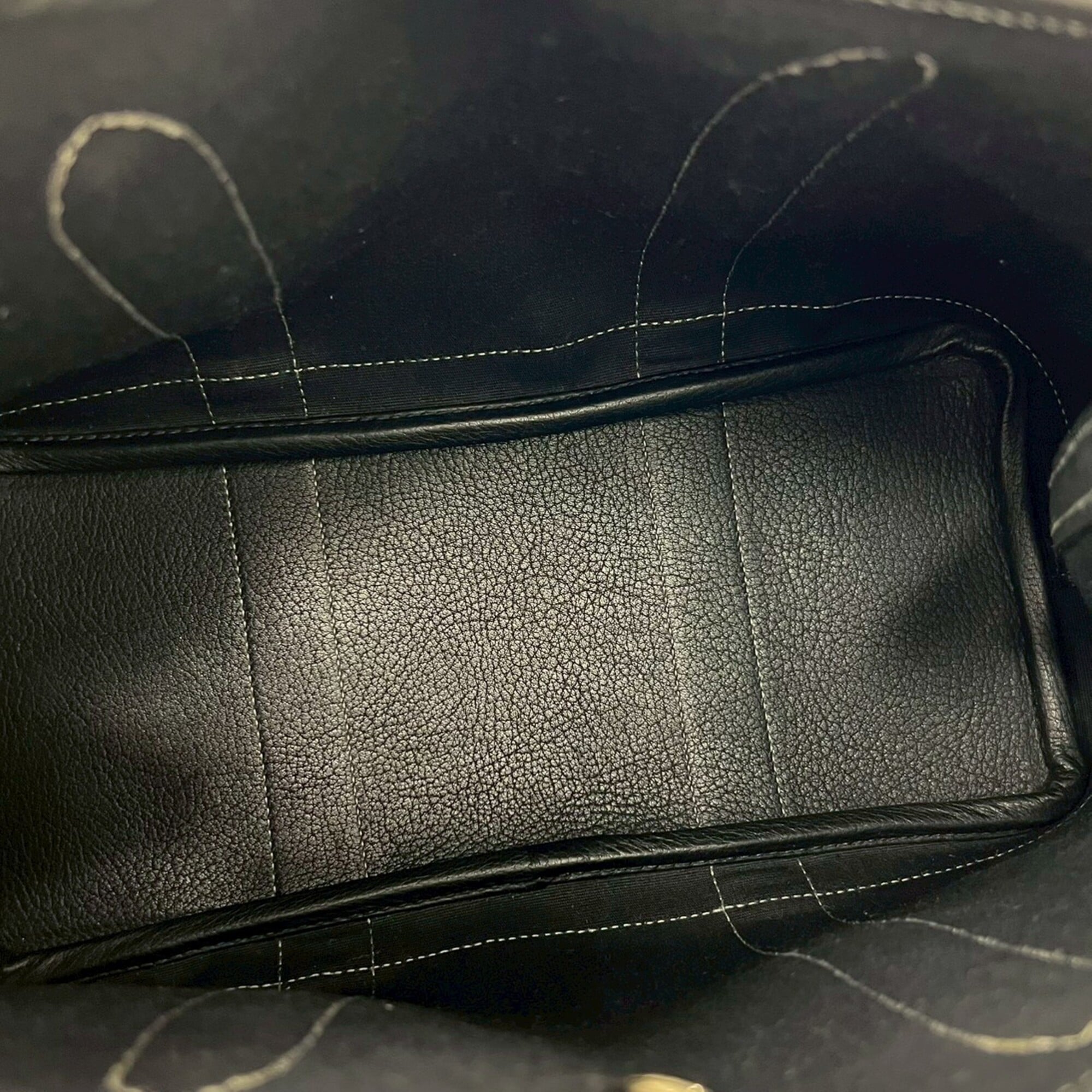 Hermes Black Negonda Leather Toile Officier Handbag Shoulder Bag (Pre-Owned)