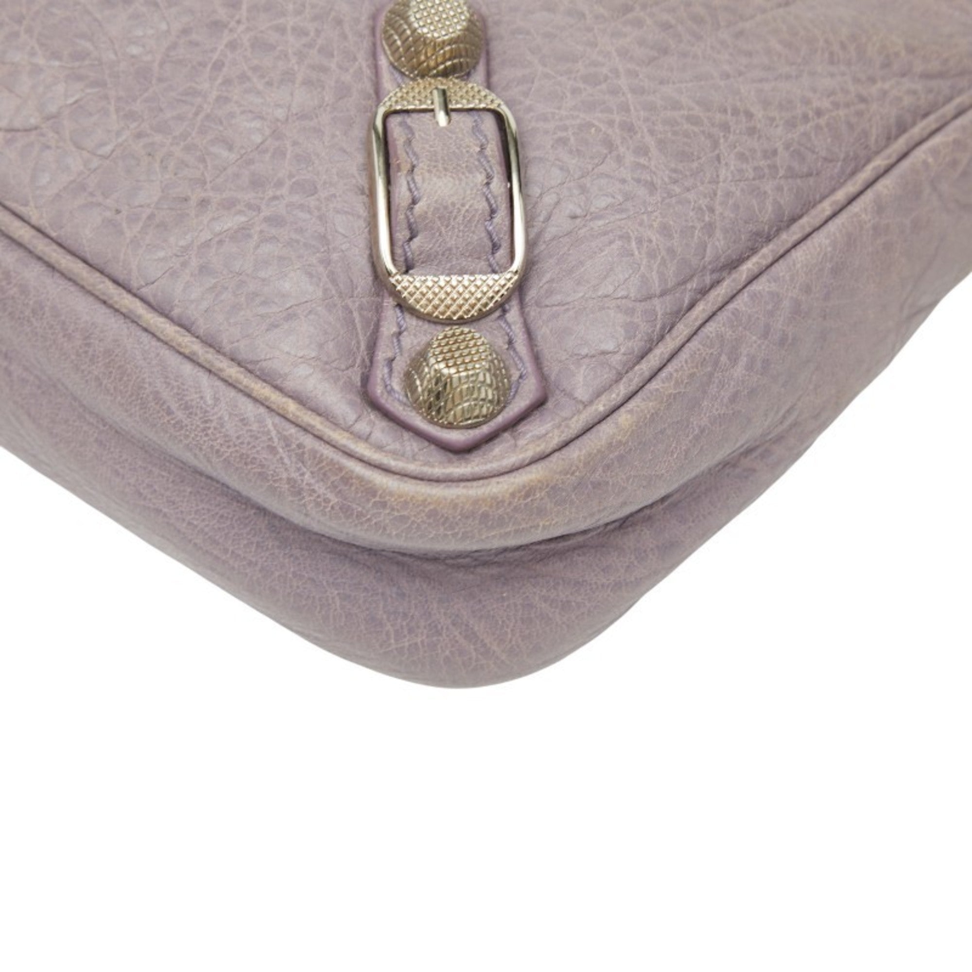 Balenciaga Purple Leather Shoulder Bag (Pre-Owned)