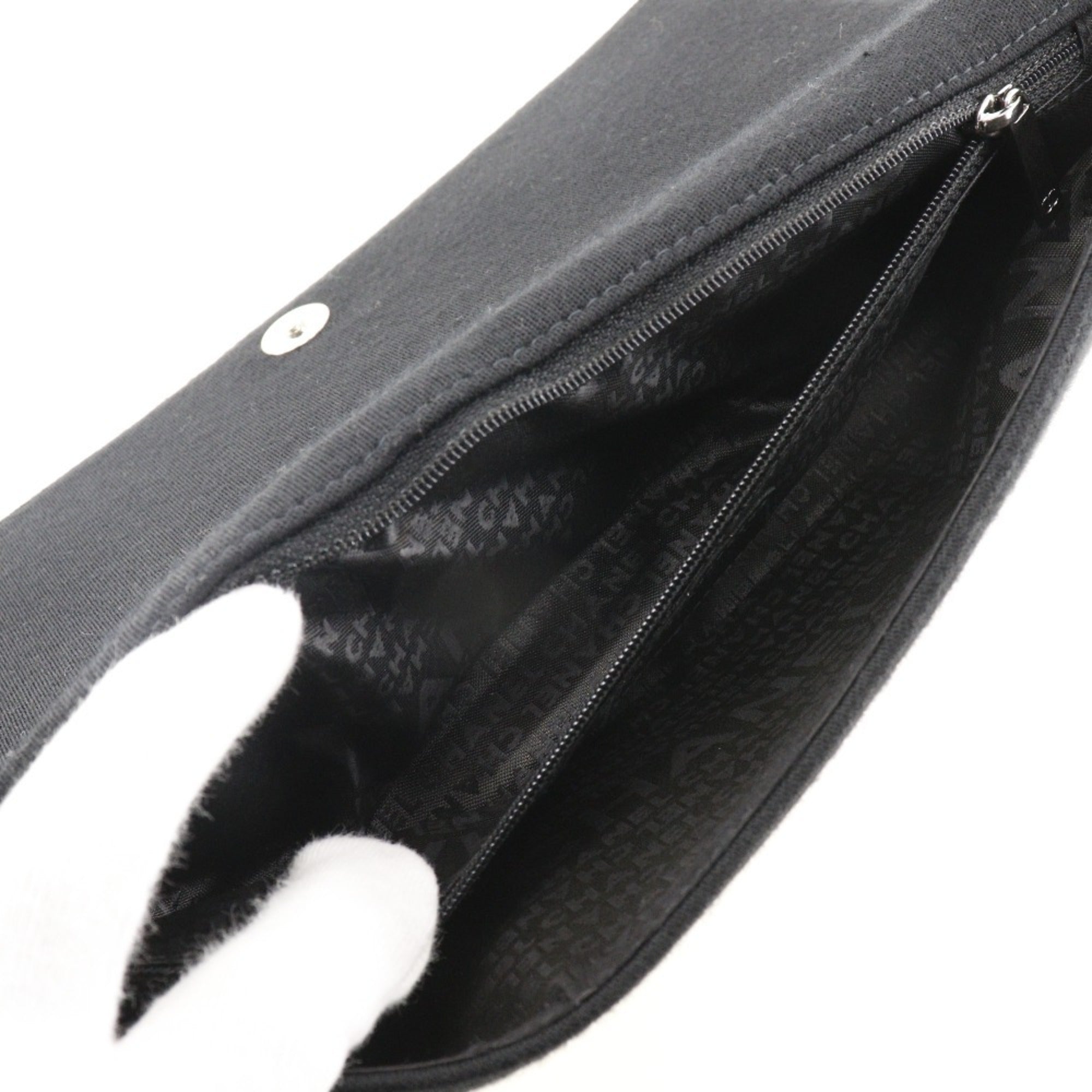 Chanel Black Cotton Shoulder Bag (Pre-Owned)
