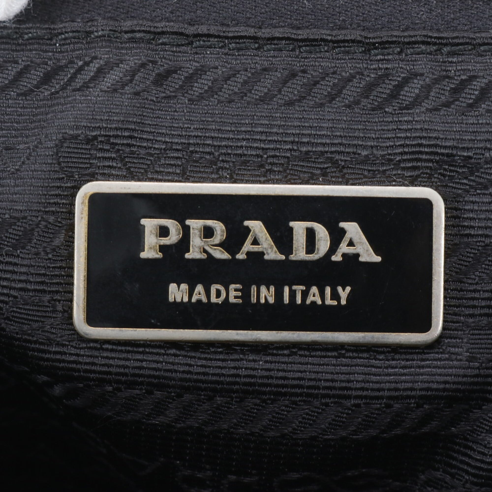 Prada Black Nylon Leather Shoulder Bag Tote Bag (Pre-Owned)