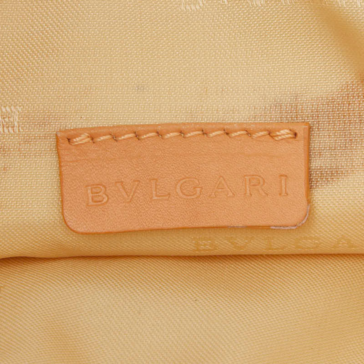 Bvlgari Beige Canvas Leather Shoulder Bag (Pre-Owned)