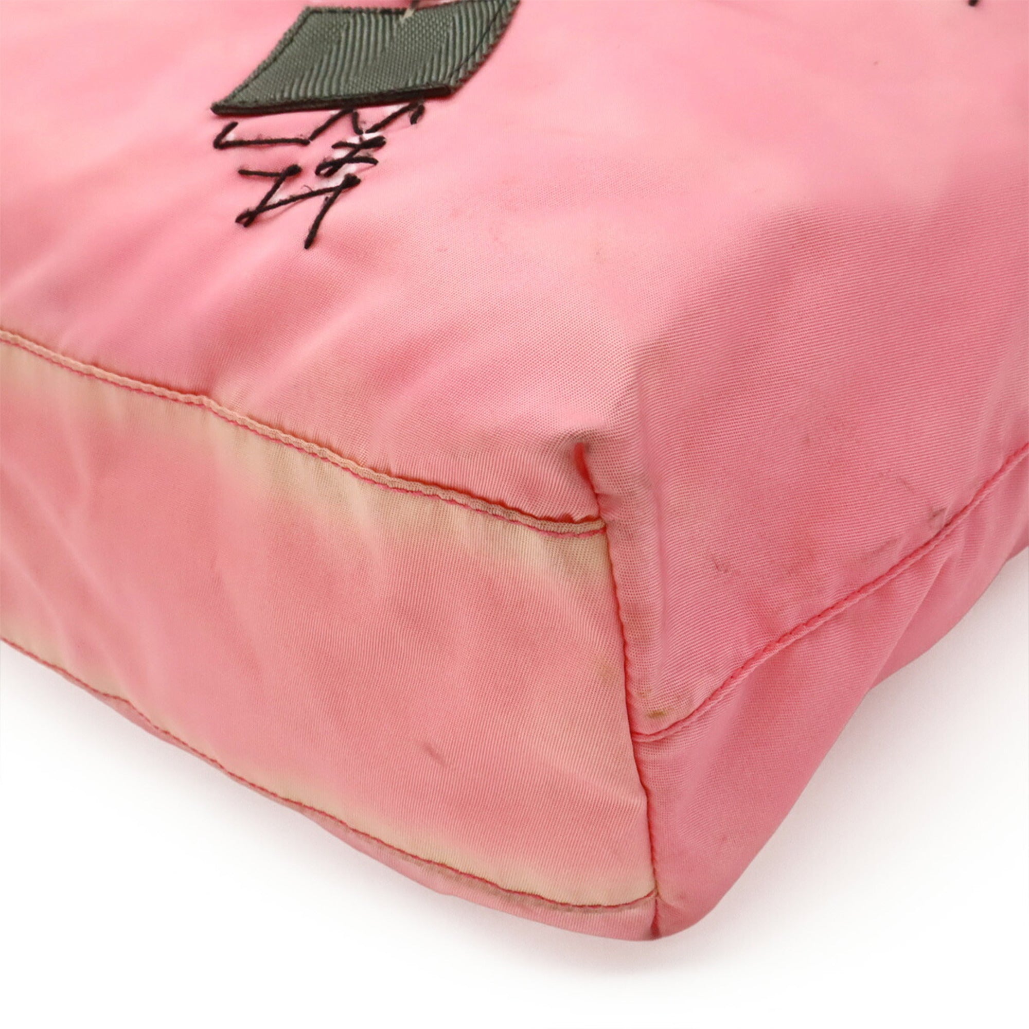 Prada Pink Nylon Shoulder Bag Tote Bag (Pre-Owned)