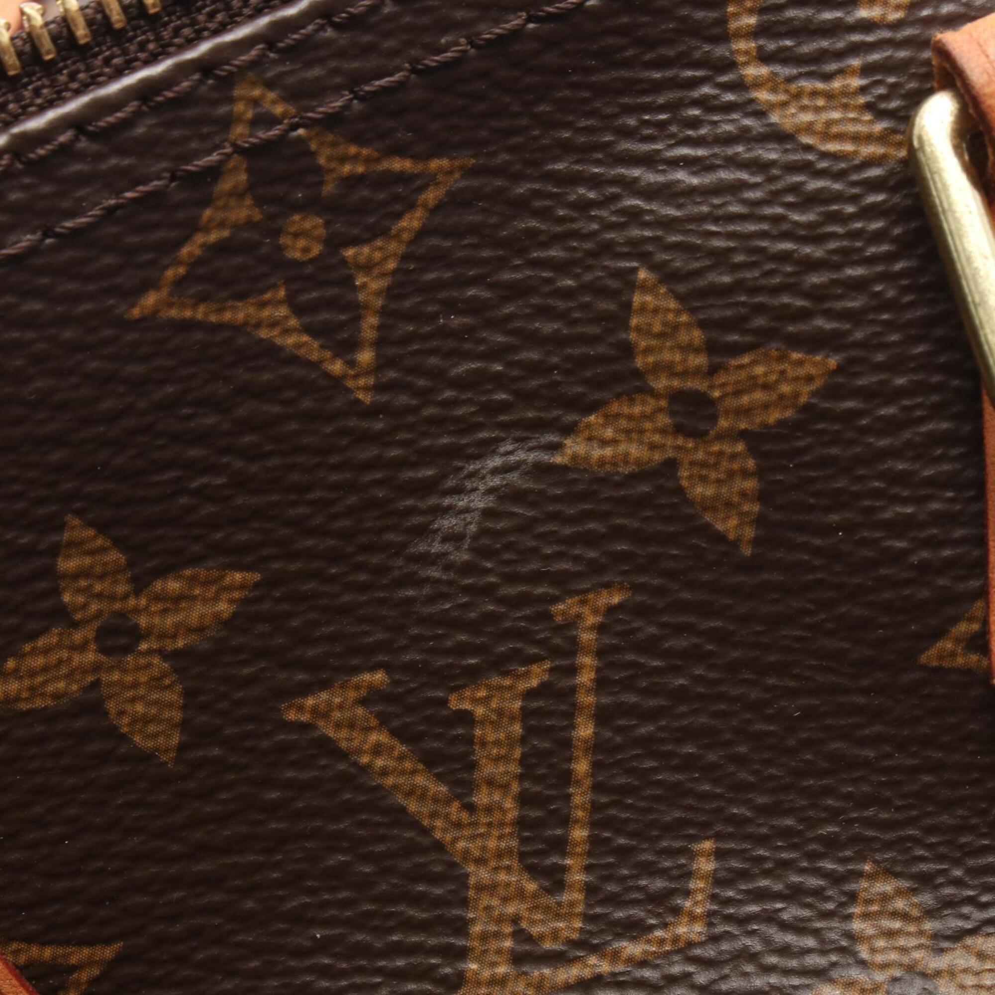 Louis Vuitton Brown Pvc Coated Canvas Leather Handbag (Pre-Owned)
