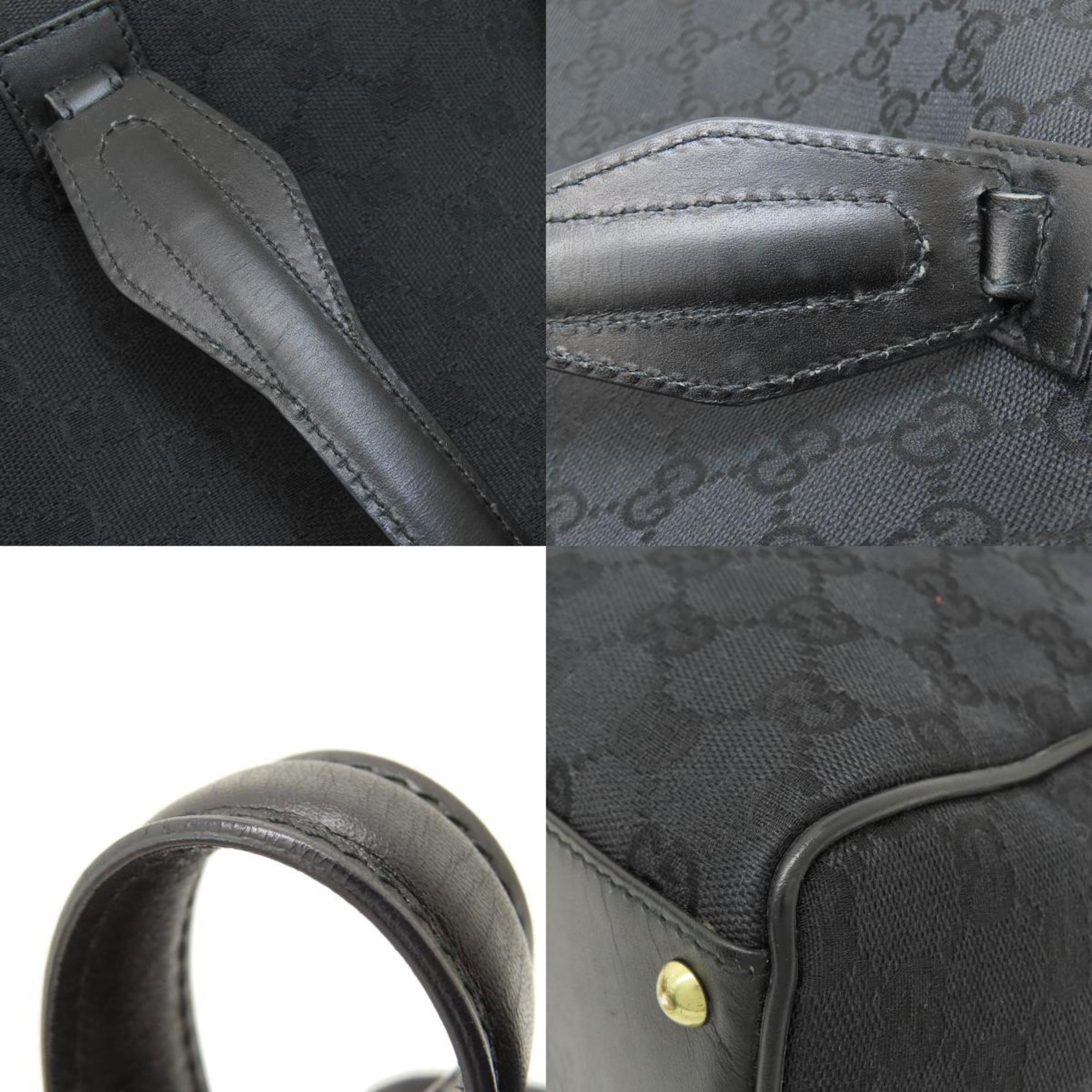 Gucci Black Canvas Tote Bag (Pre-Owned)