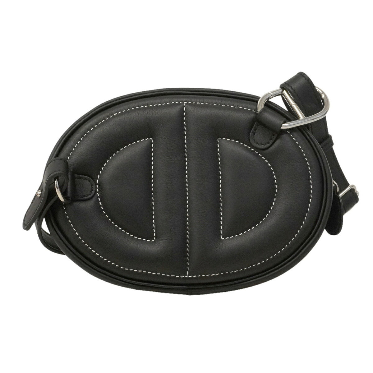 Hermes Black Swift Leather Shoulder Bag (Pre-Owned)