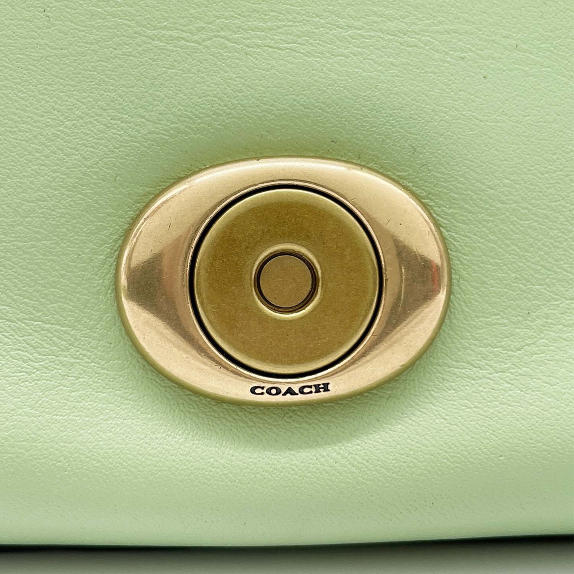 Coach Green Leather Shoulder Bag (Pre-Owned)