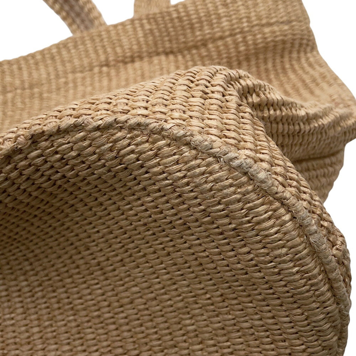 Jimmy Choo Beige Raffia Handbag Tote Bag (Pre-Owned)