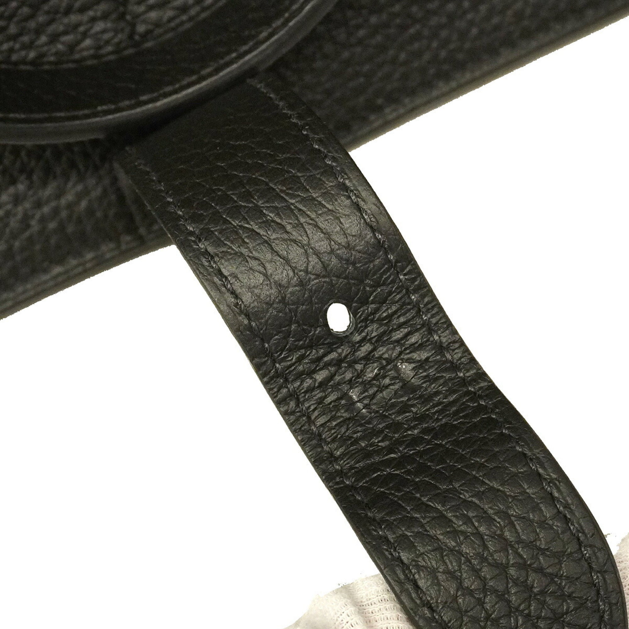 Hermes Black Taurillon Clemence Leather Handbag (Pre-Owned)