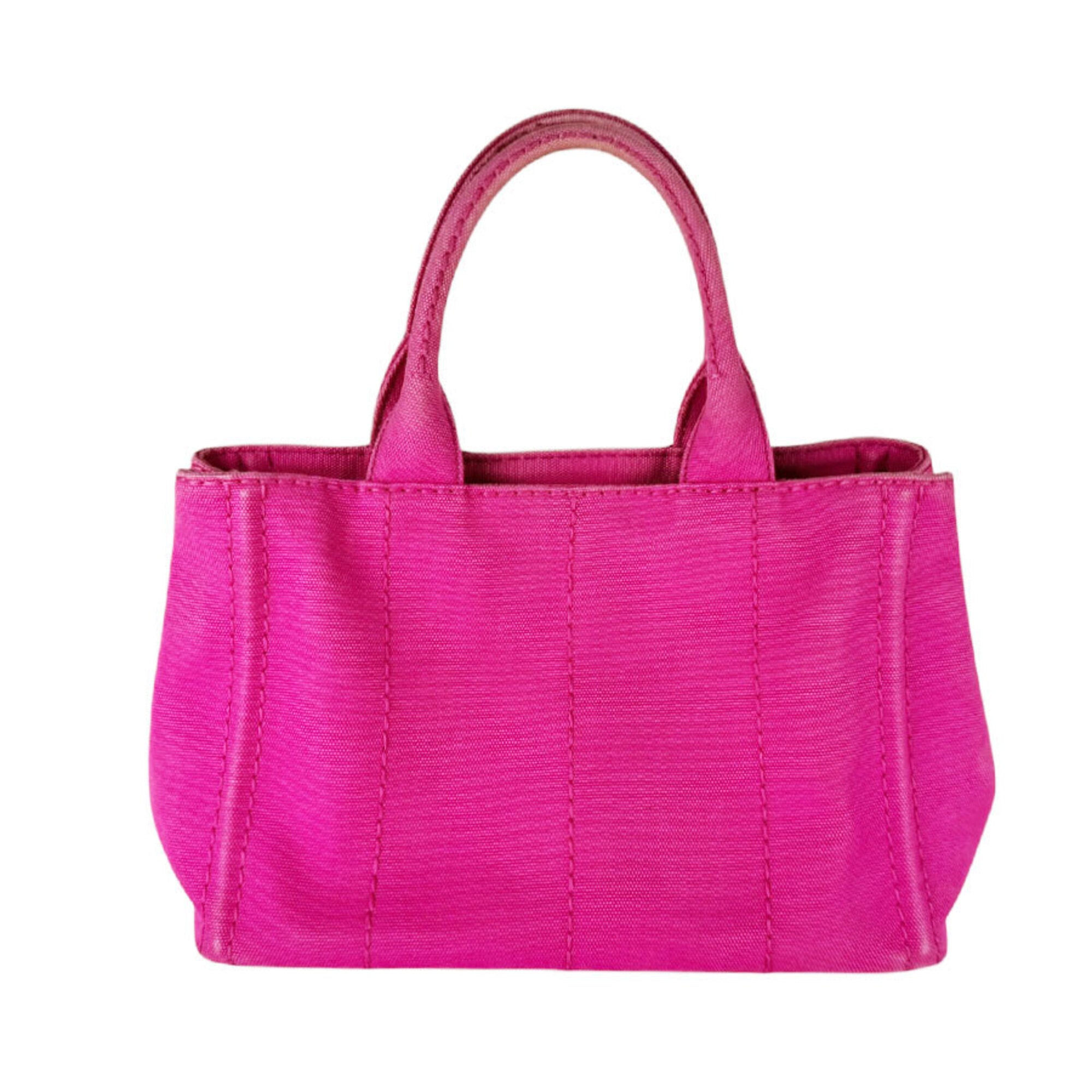 Prada Pink Canvas Handbag Shoulder Bag (Pre-Owned)