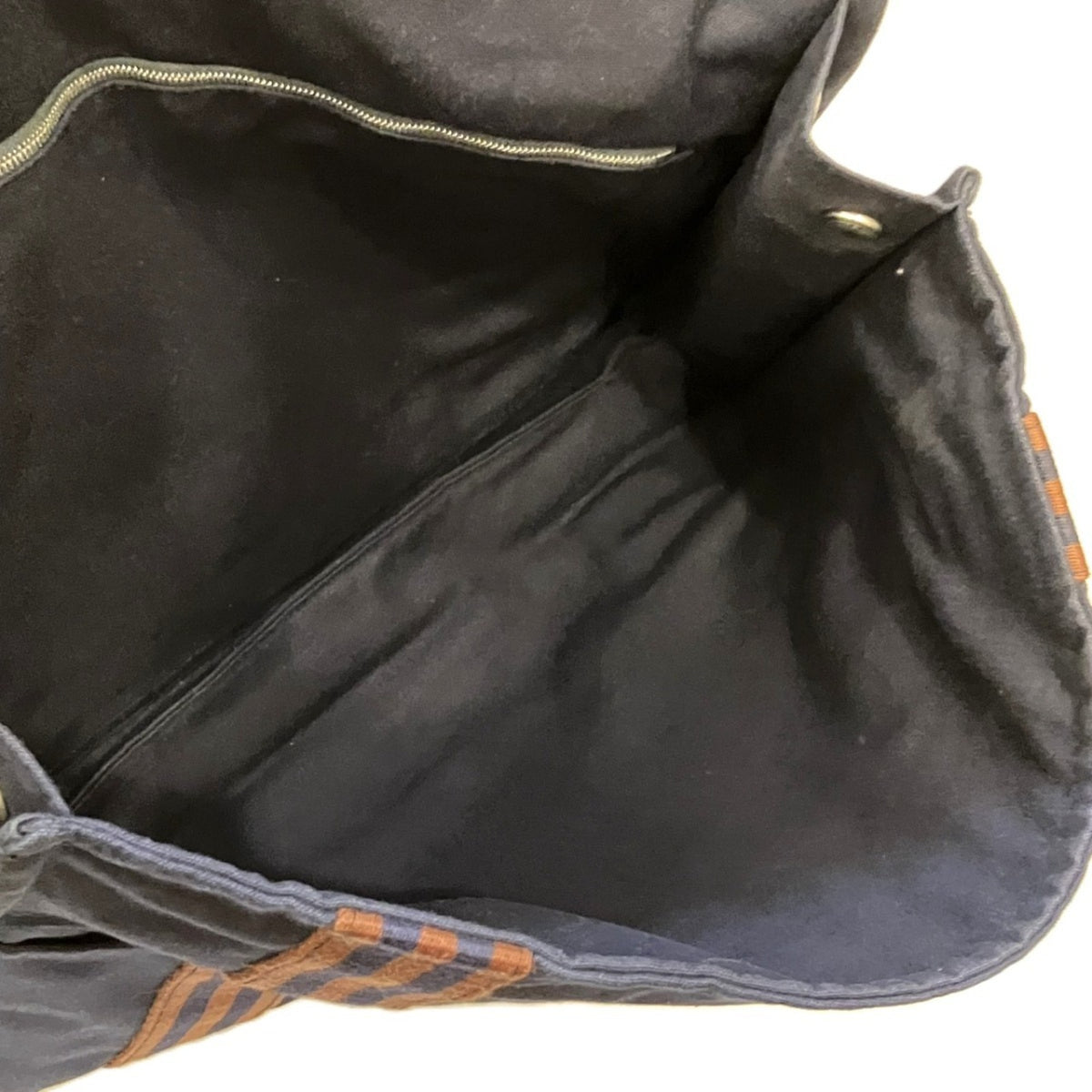 Hermes Fourre Tout Navy Canvas Tote Bag (Pre-Owned)