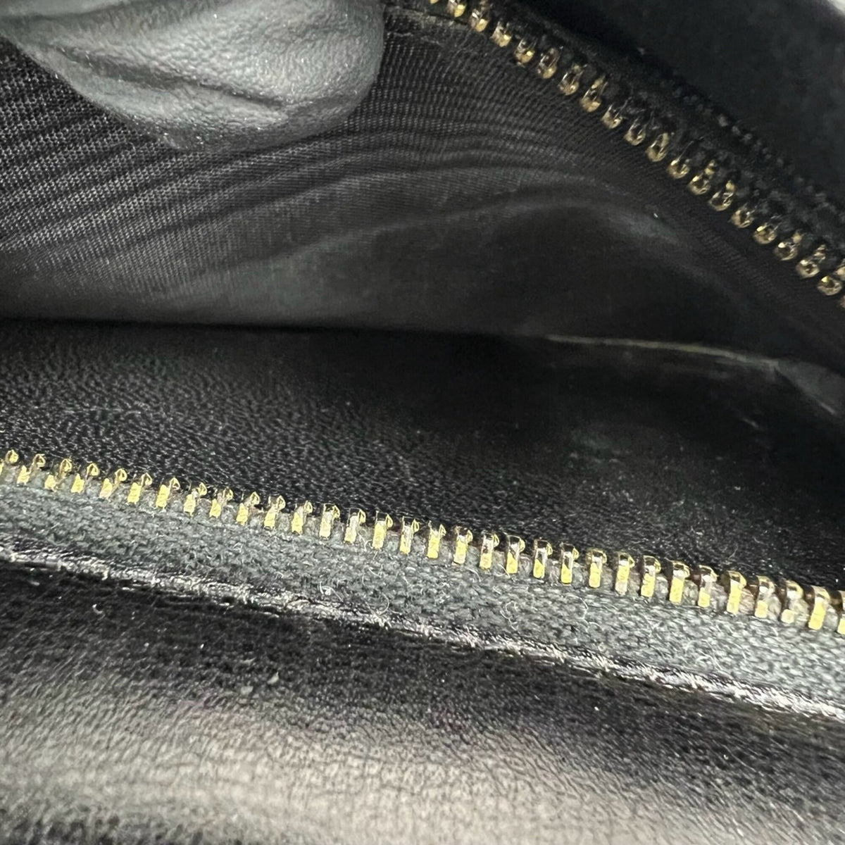 Celine Black Canvas Leather Pochette Shoulder Bag (Pre-Owned)