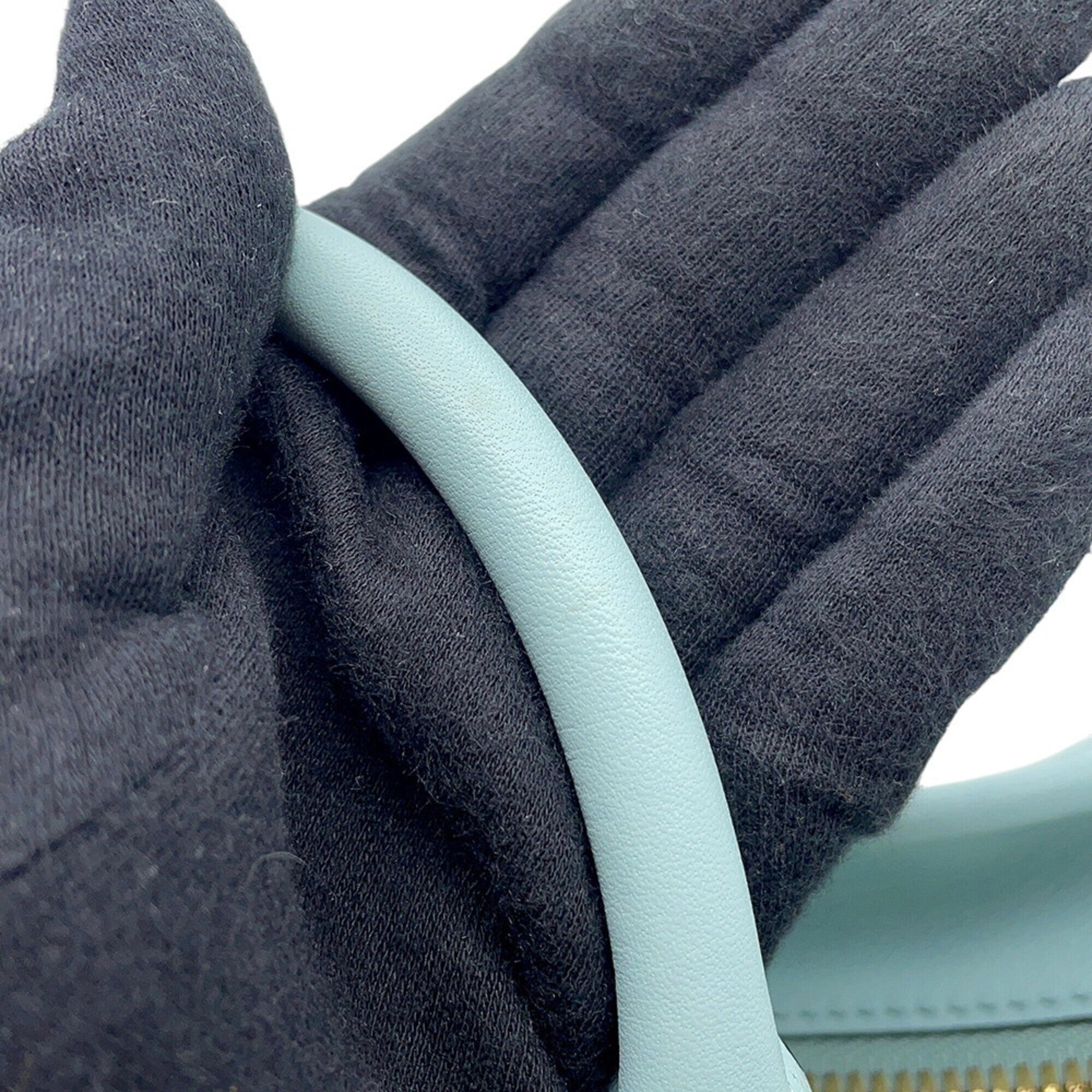 Loewe Amazona Light Blue Leather Handbag Shoulder Bag (Pre-Owned)
