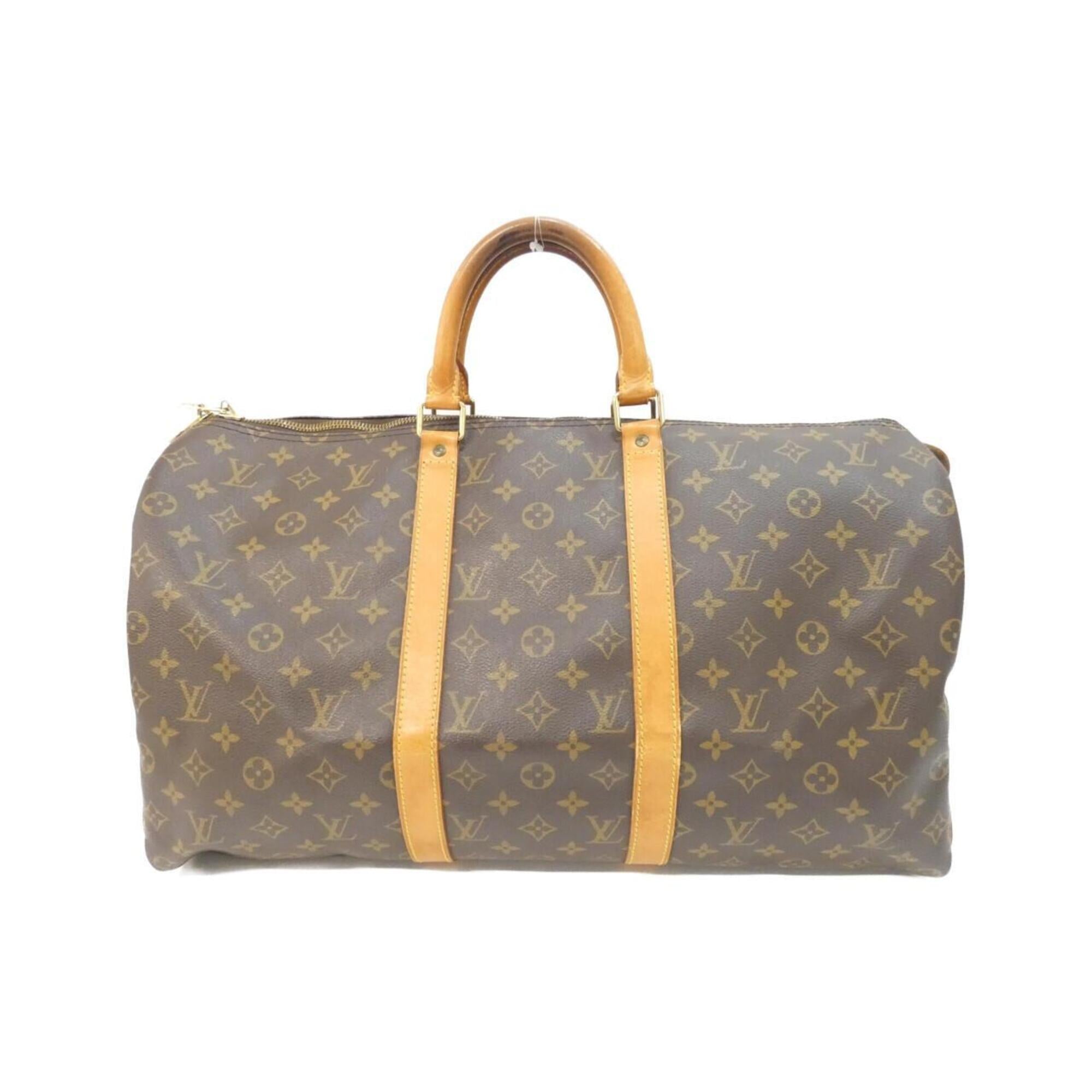 Louis Vuitton Monogram Marron Coated Canvas Boston Bag (Pre-Owned)