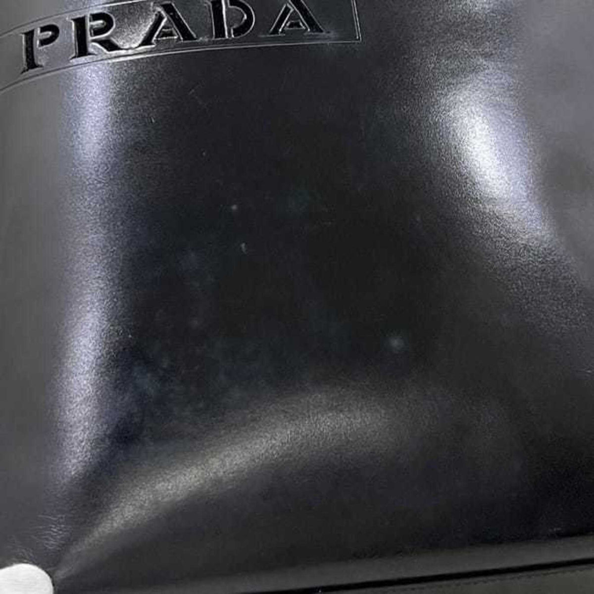 Prada Black Leather Handbag Tote Bag (Pre-Owned)