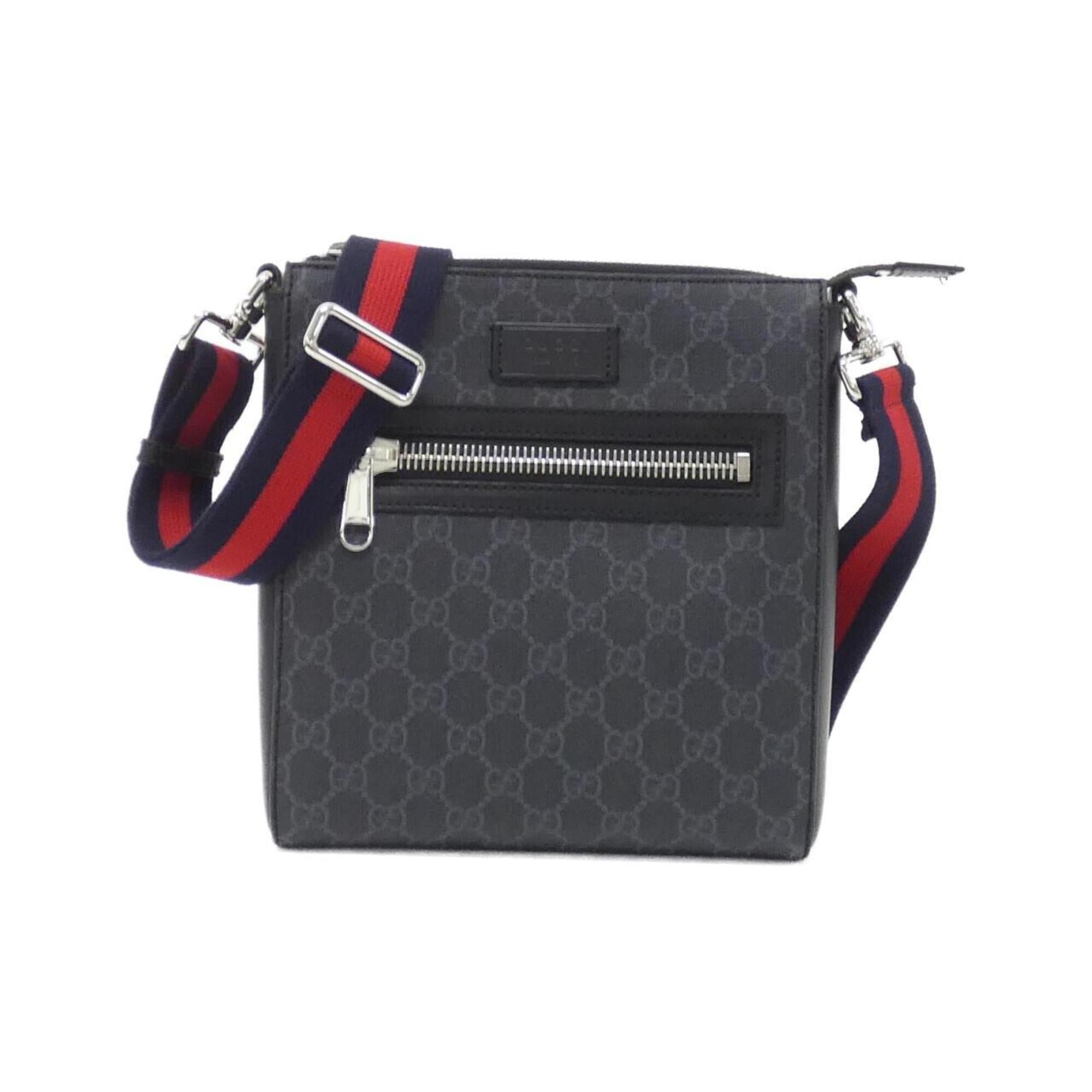 Gucci Black Gray Gg Supreme Shoulder Bag (Pre-Owned)