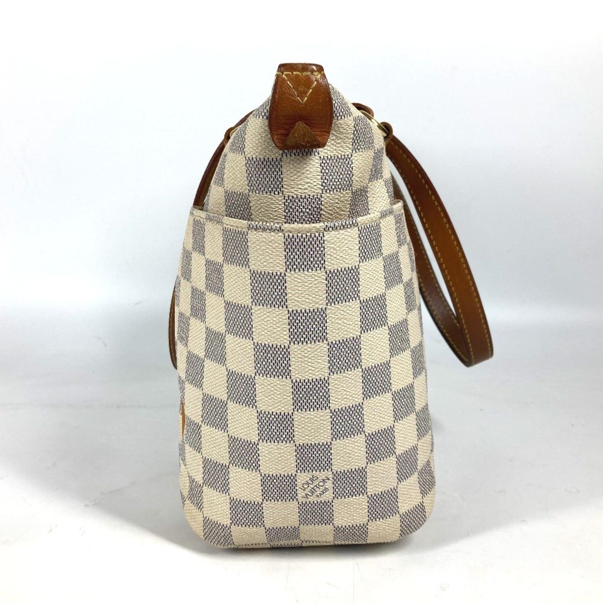 Louis Vuitton White Damier Azur Shoulder Bag Tote Bag (Pre-Owned)