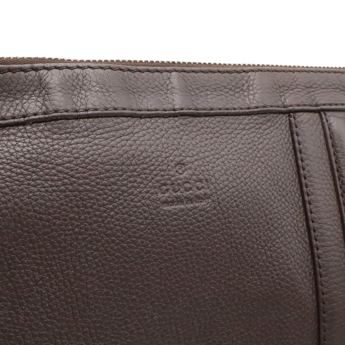 Gucci Dark Brown Leather Shoulder Bag (Pre-Owned)