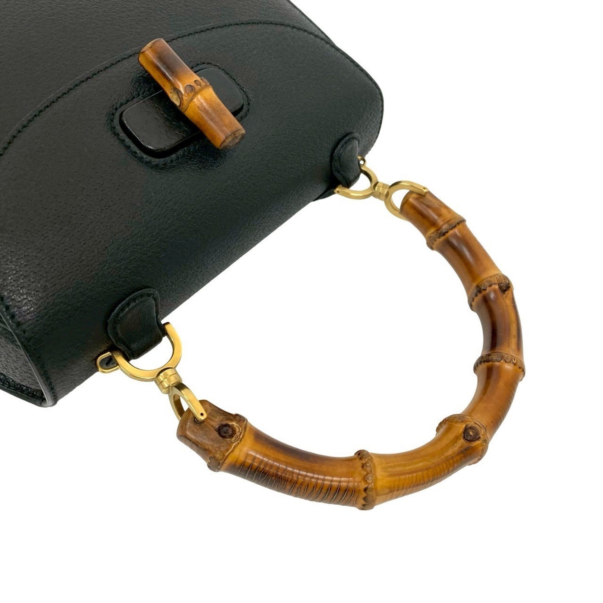 Gucci Black Leather Handbag (Pre-Owned)