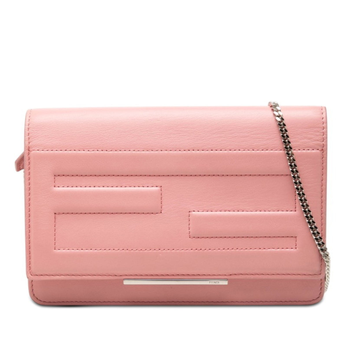 Fendi Pink Leather Shoulder Bag (Pre-Owned)