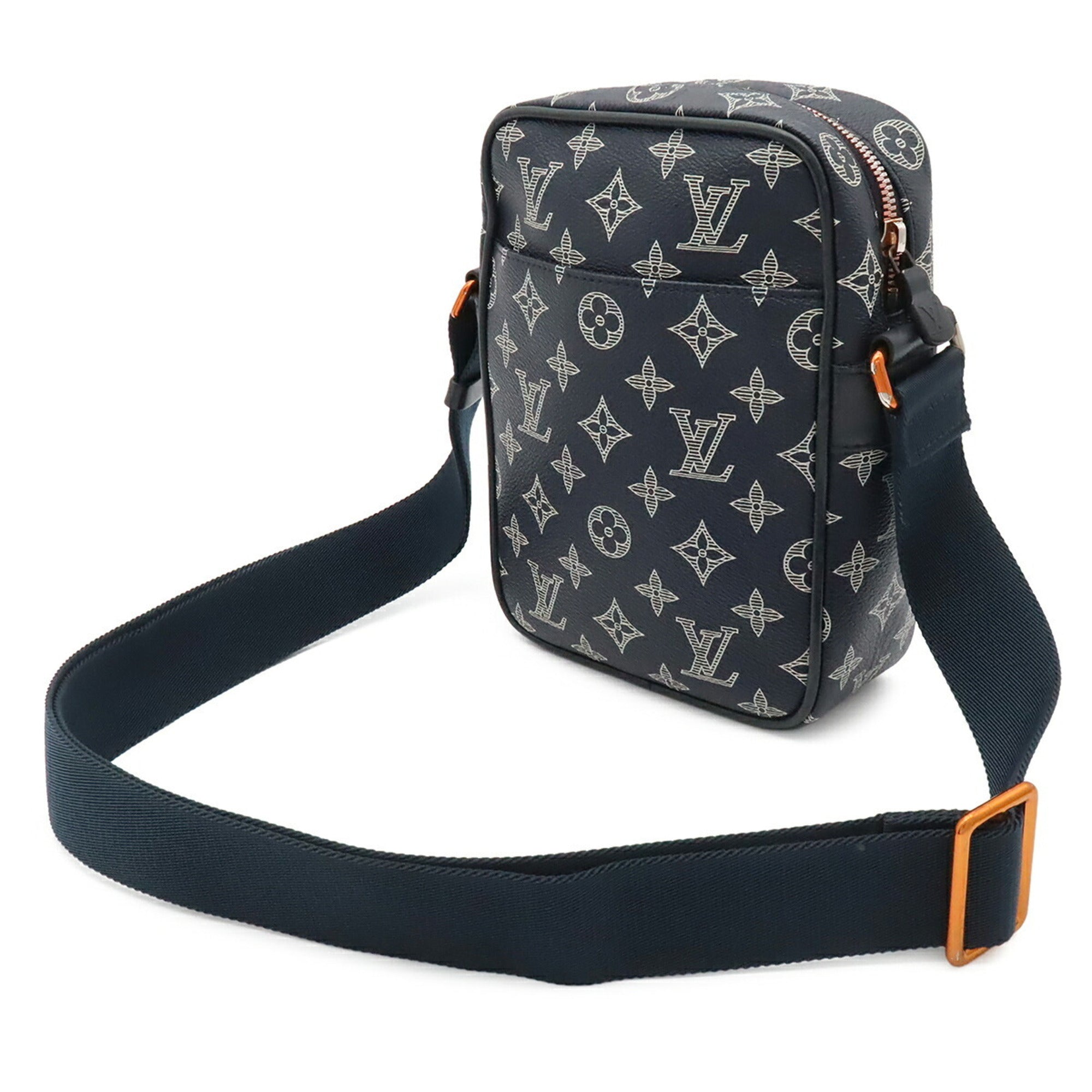 Louis Vuitton Galle Monogram Navy Red Color White Monogram Pochette Shoulder Bag (Pre-Owned)
