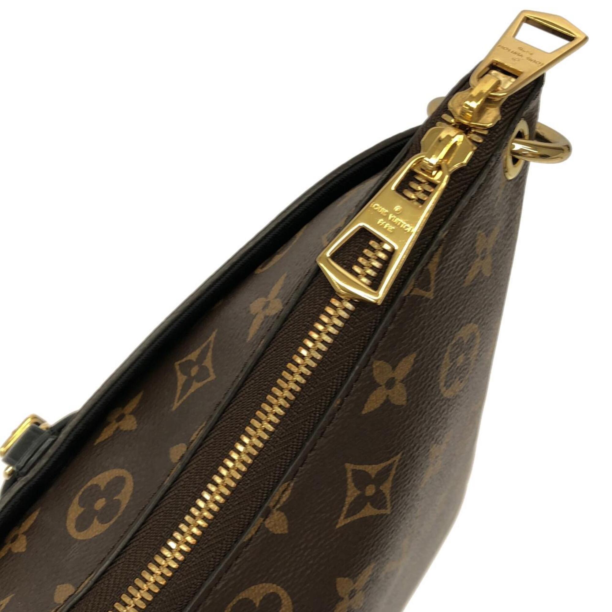Louis Vuitton Black Marron Coated Canvas Shoulder Bag (Pre-Owned)