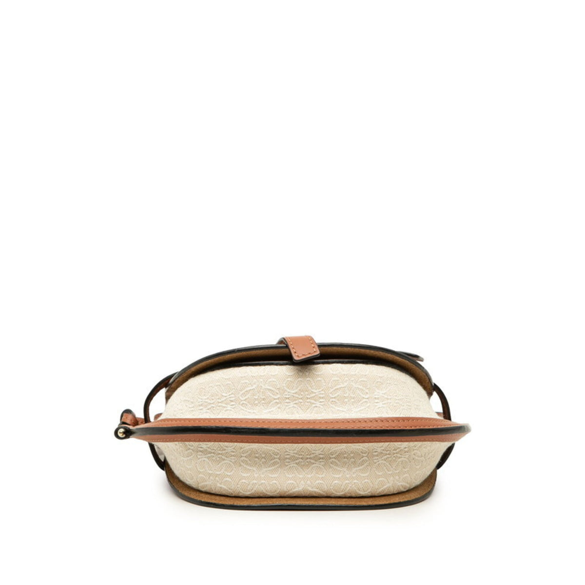 Loewe Brown Ivory Canvas Leather Shoulder Bag (Pre-Owned)