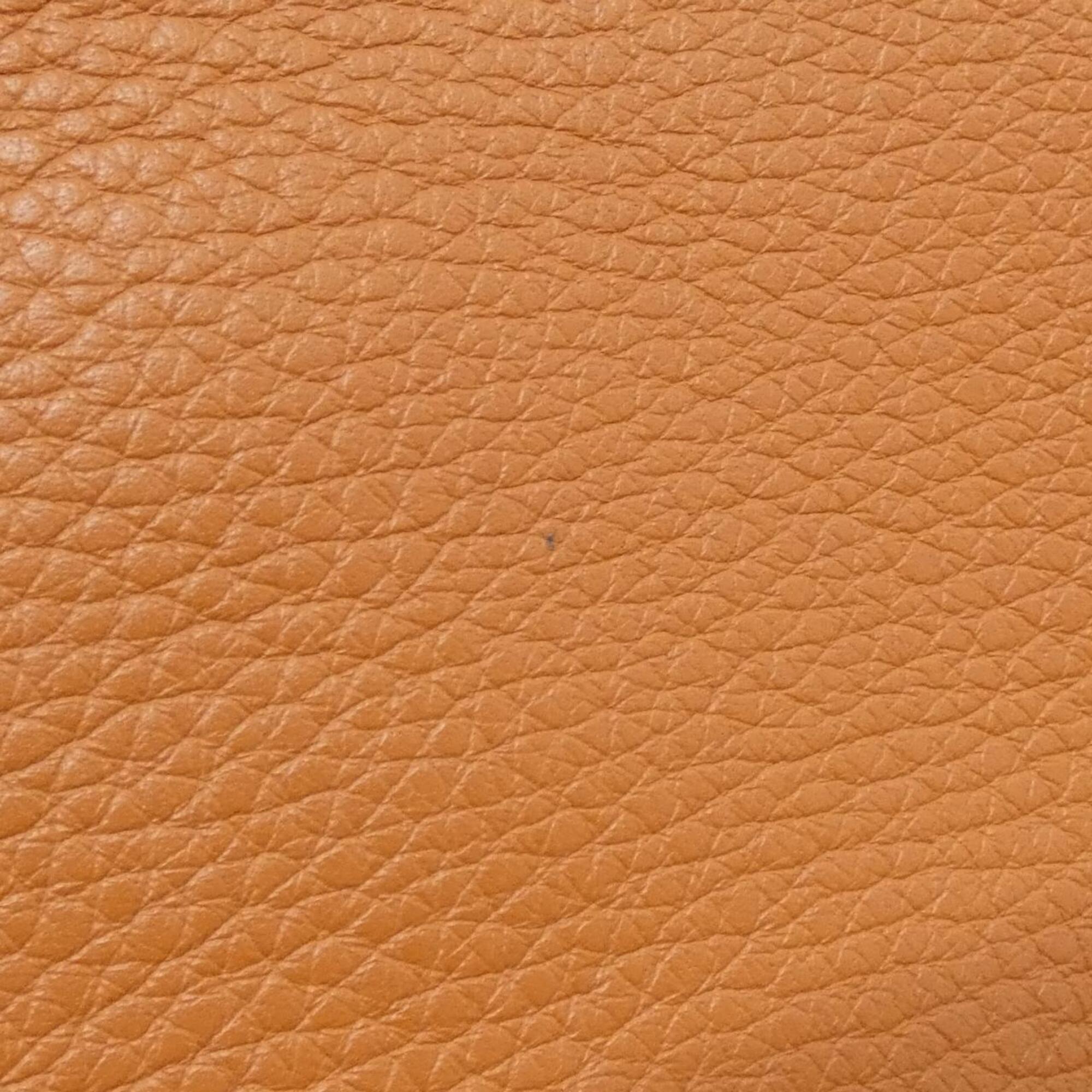 Hermes Brown Taurillon Clemence Leather Boston Bag (Pre-Owned)