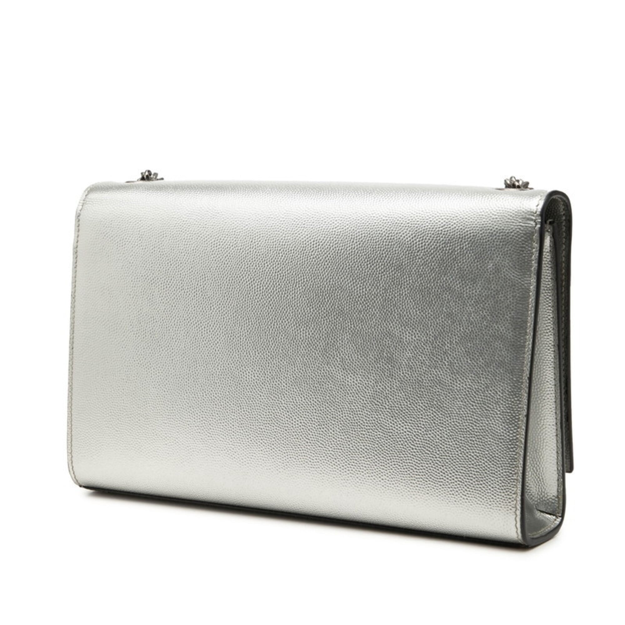 Saint Laurent Silver Leather Shoulder Bag (Pre-Owned)