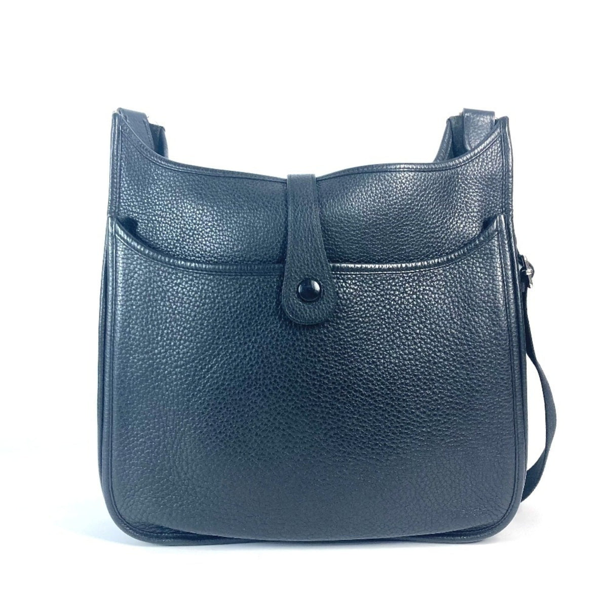 Hermes Black Taurillon Clemence Leather Shoulder Bag (Pre-Owned)