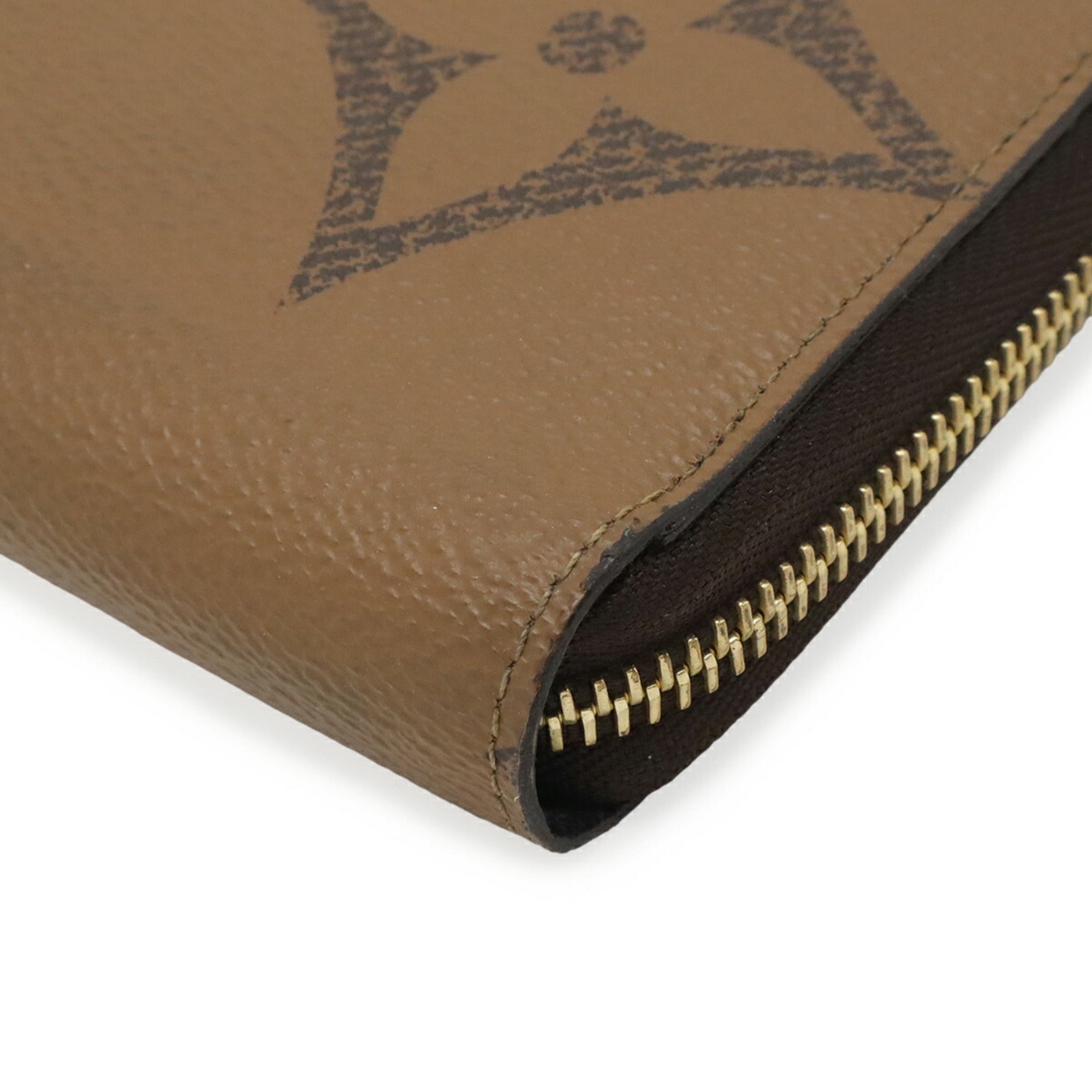 Louis Vuitton Monogram Brown Light Brown Monogram Monogram Reverse Long Wallet (Bi-Fold) (Pre-Owned)