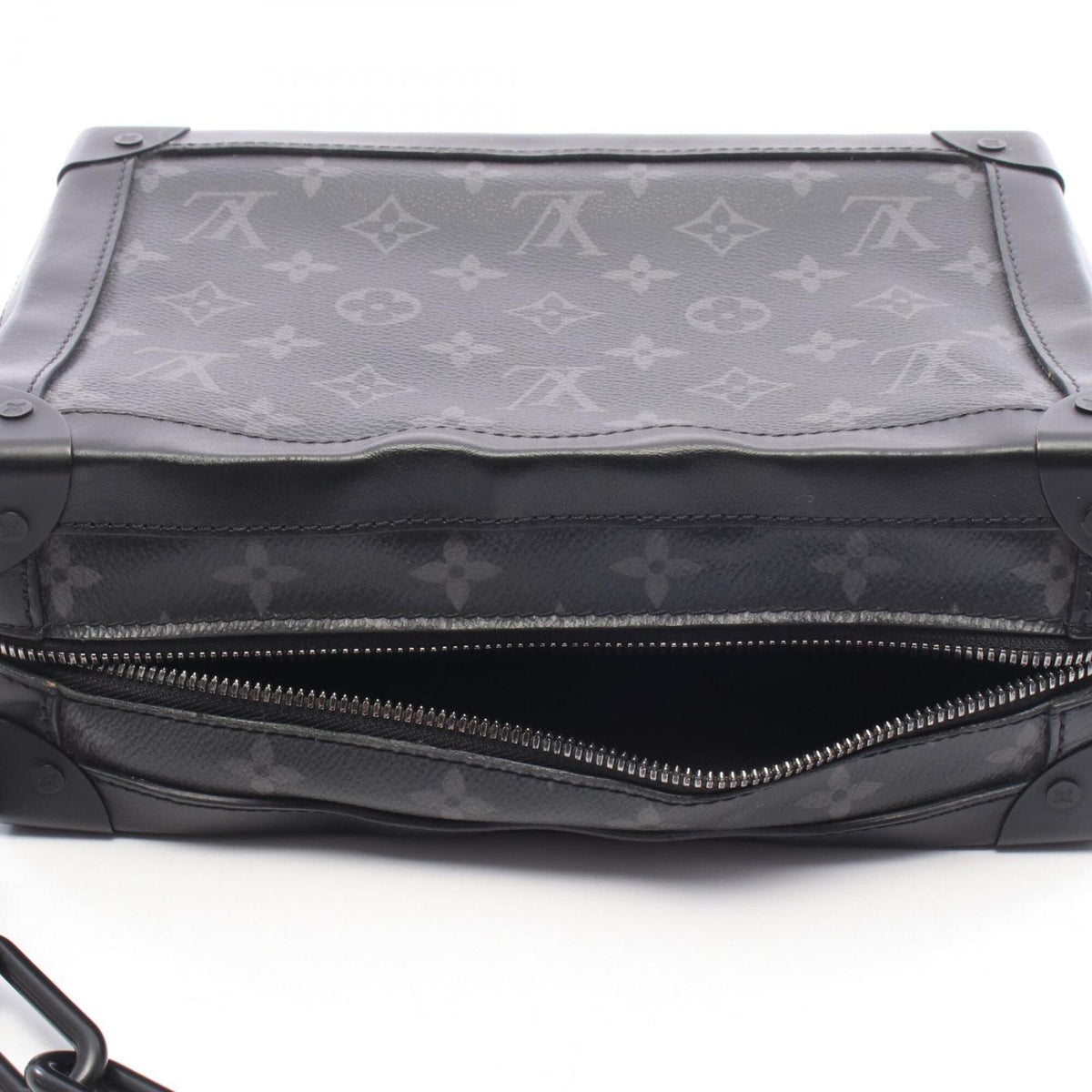 Louis Vuitton Black Coated Canvas Monogram Eclipse Leather Handbag Shoulder Bag (Pre-Owned)