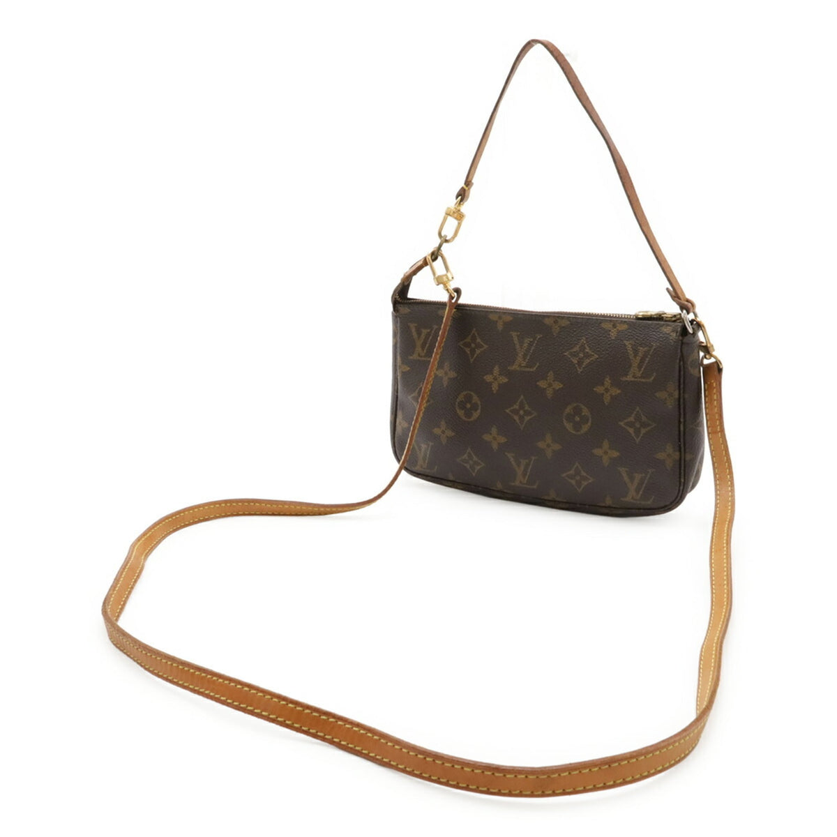 Louis Vuitton Brown Monogram Canvas Pvc Coated Canvas Handbag Pochette Pouch (Pre-Owned)