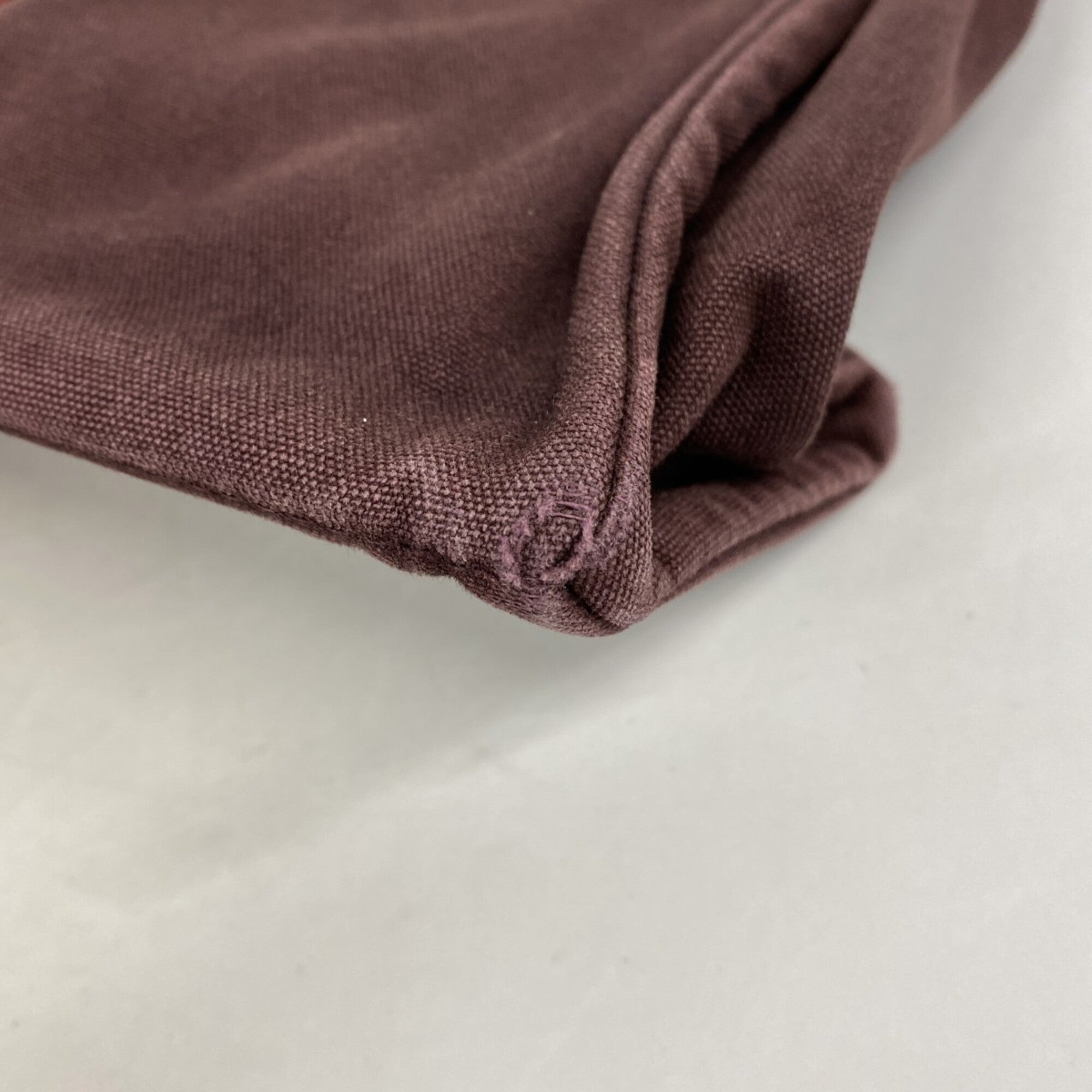Hermes Bordeaux Canvas Tote Bag (Pre-Owned)
