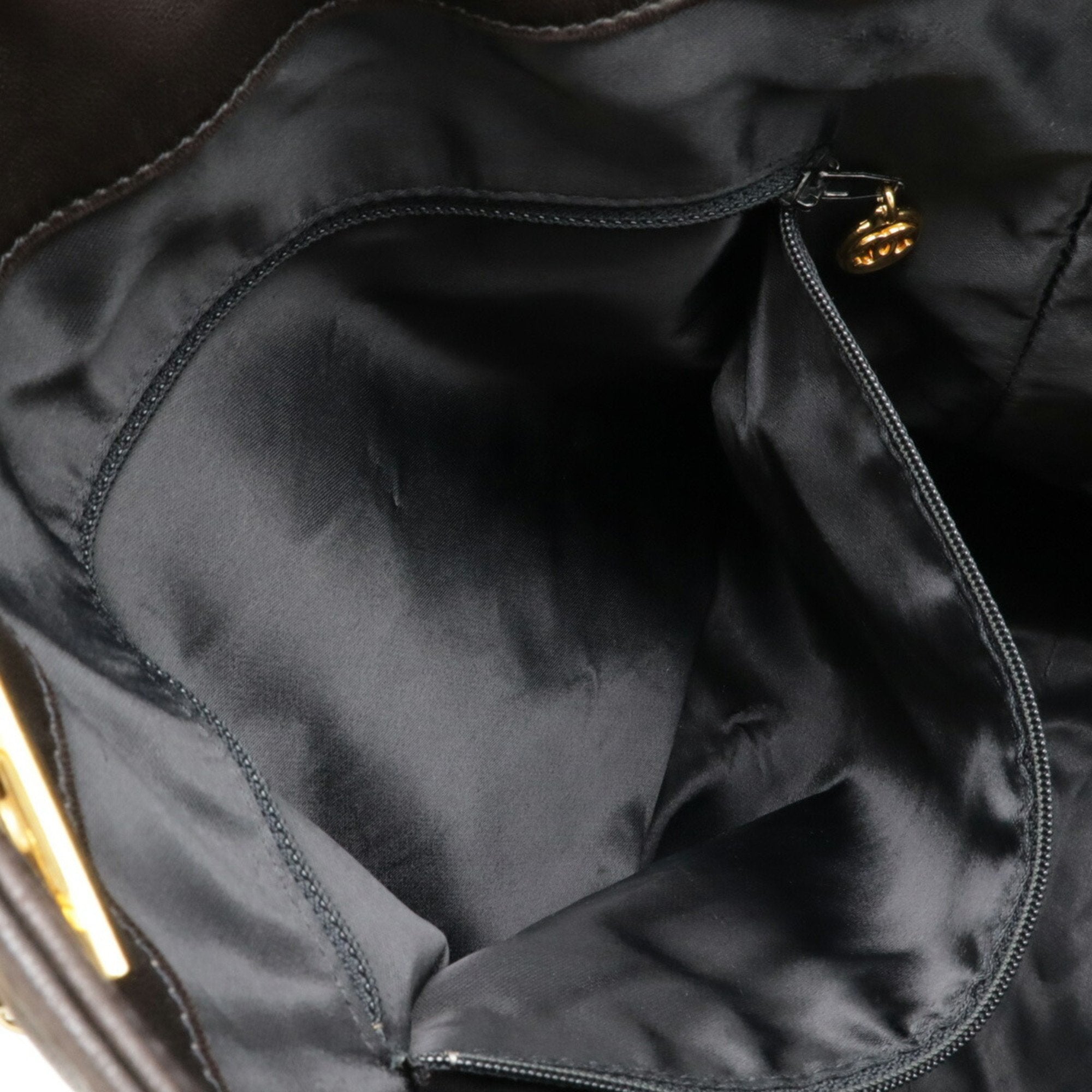 Chanel Black Leather Shoulder Bag Tote Bag (Pre-Owned)