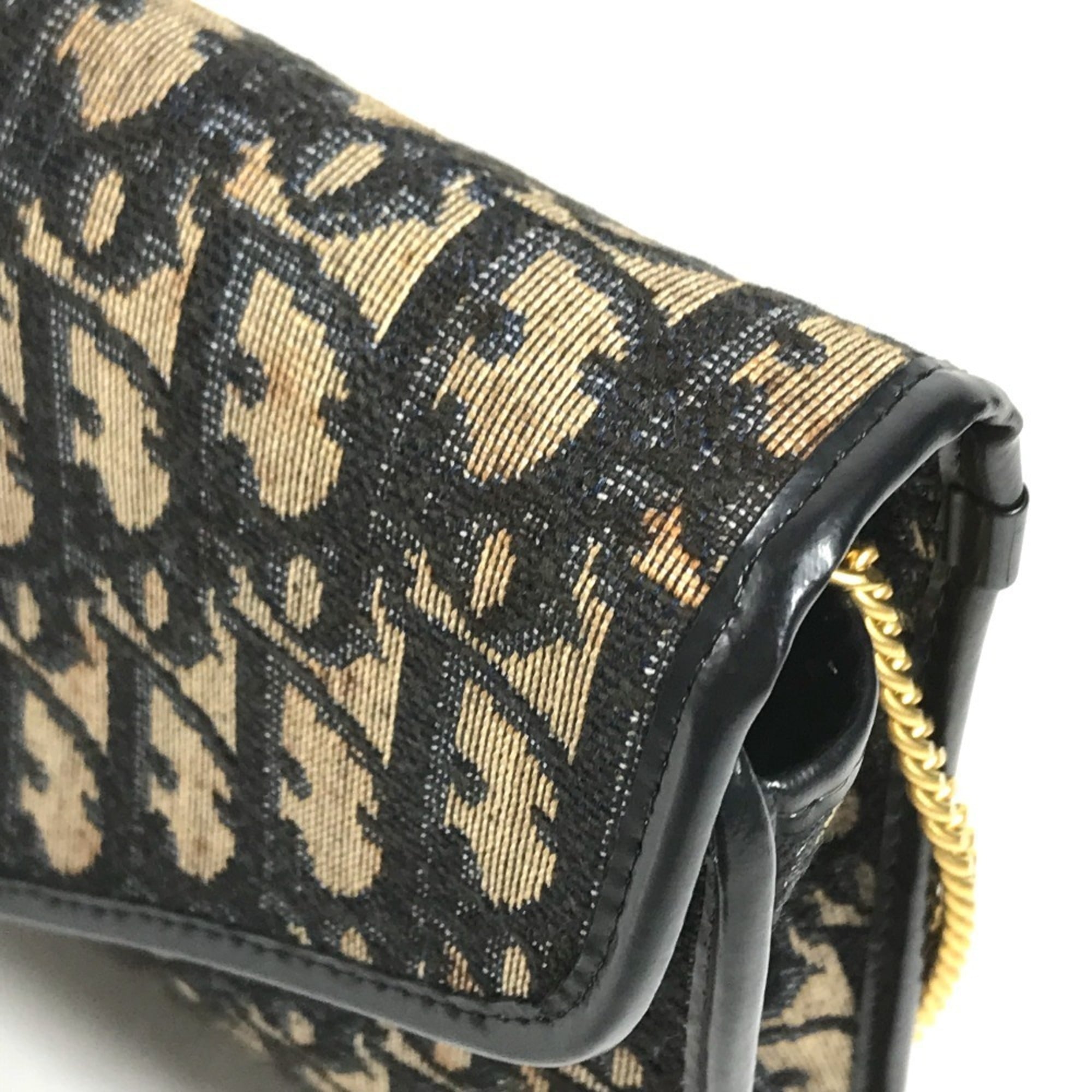 Christian Dior Navy Trotter Clutch Bag Shoulder Bag (Pre-Owned)
