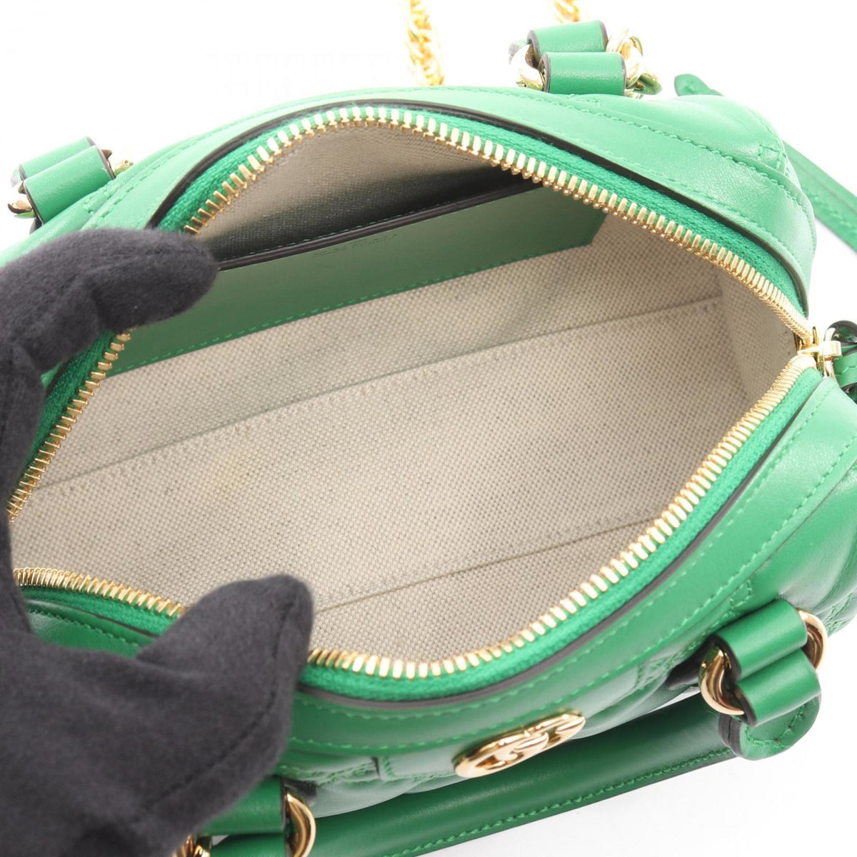 Gucci Green Leather Handbag (Pre-Owned)