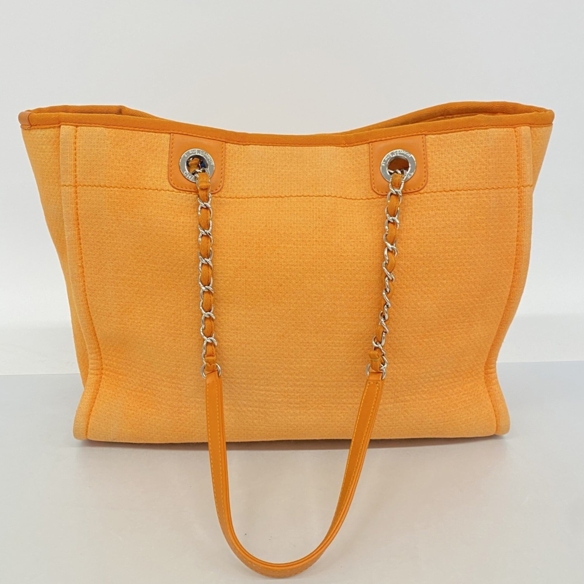 Chanel Orange Canvas Tote Bag (Pre-Owned)