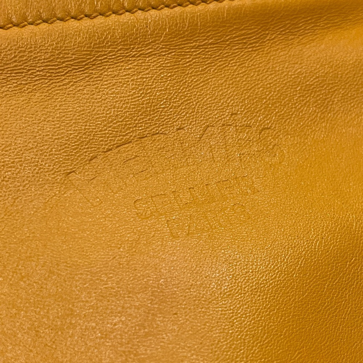 Hermes Yellow Swift Leather Pochette Shoulder Bag (Pre-Owned)