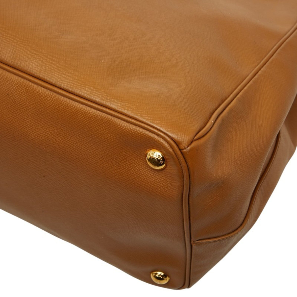 Prada Brown Leather Handbag Tote Bag (Pre-Owned)