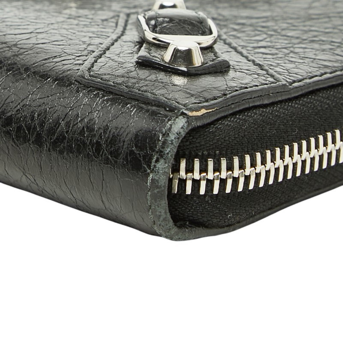 Balenciaga Black Leather Long Wallet (Bi-Fold) (Pre-Owned)