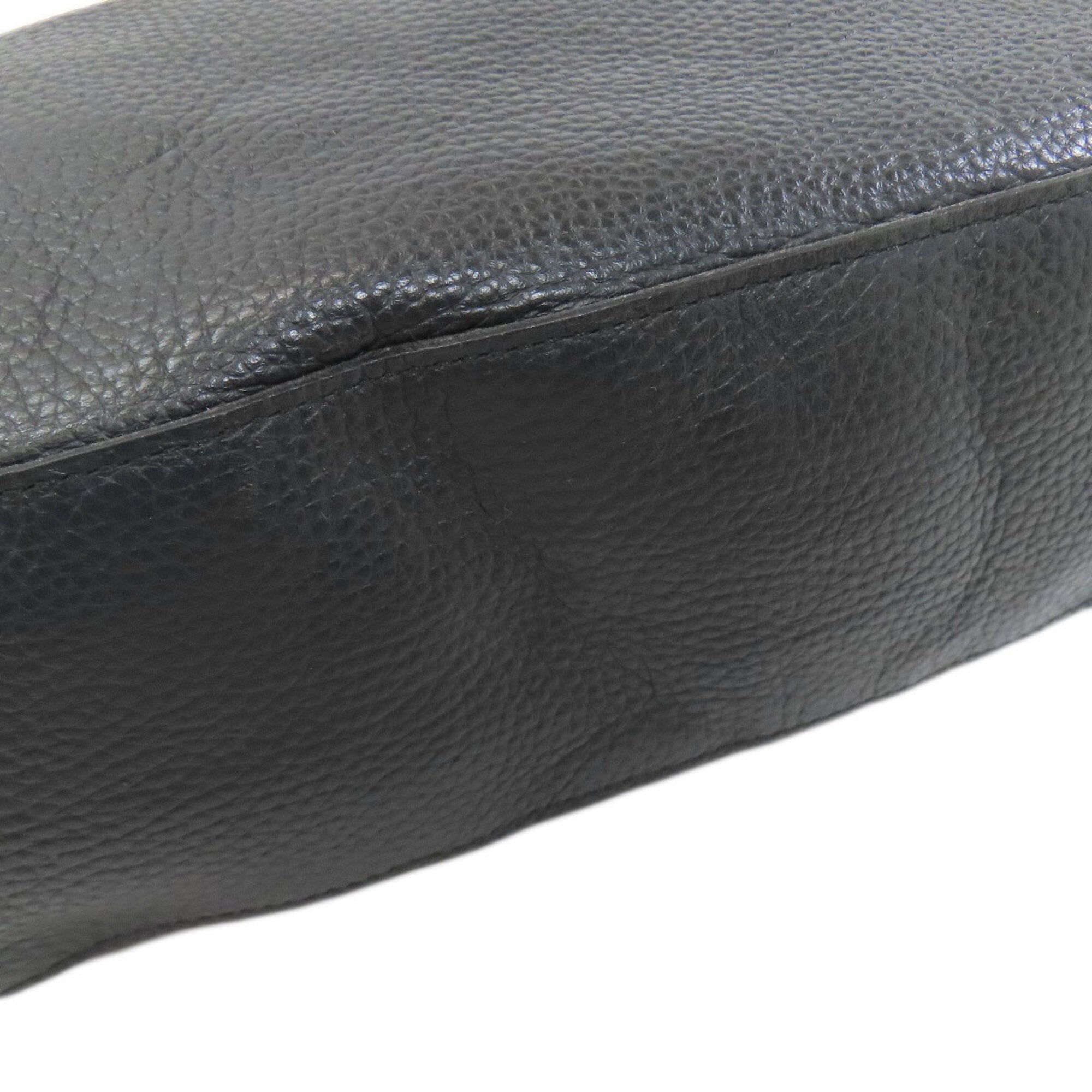 A.D.M.J Black Leather Shoulder Bag (Pre-Owned)