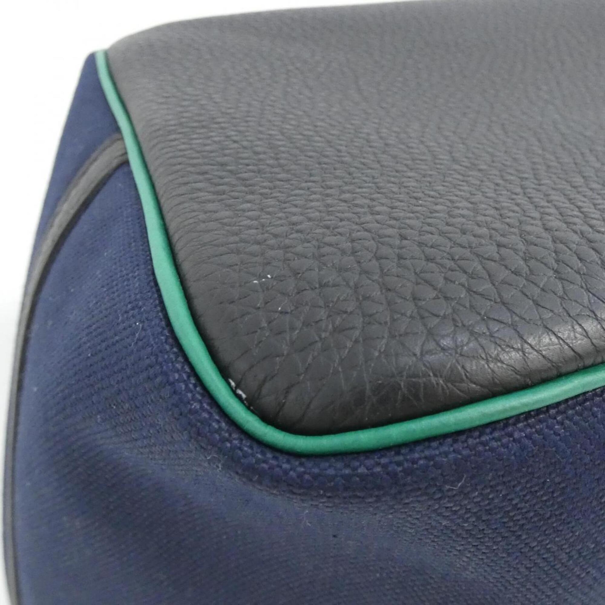 Hermes Black Blue Vert Leather Handbag (Pre-Owned)