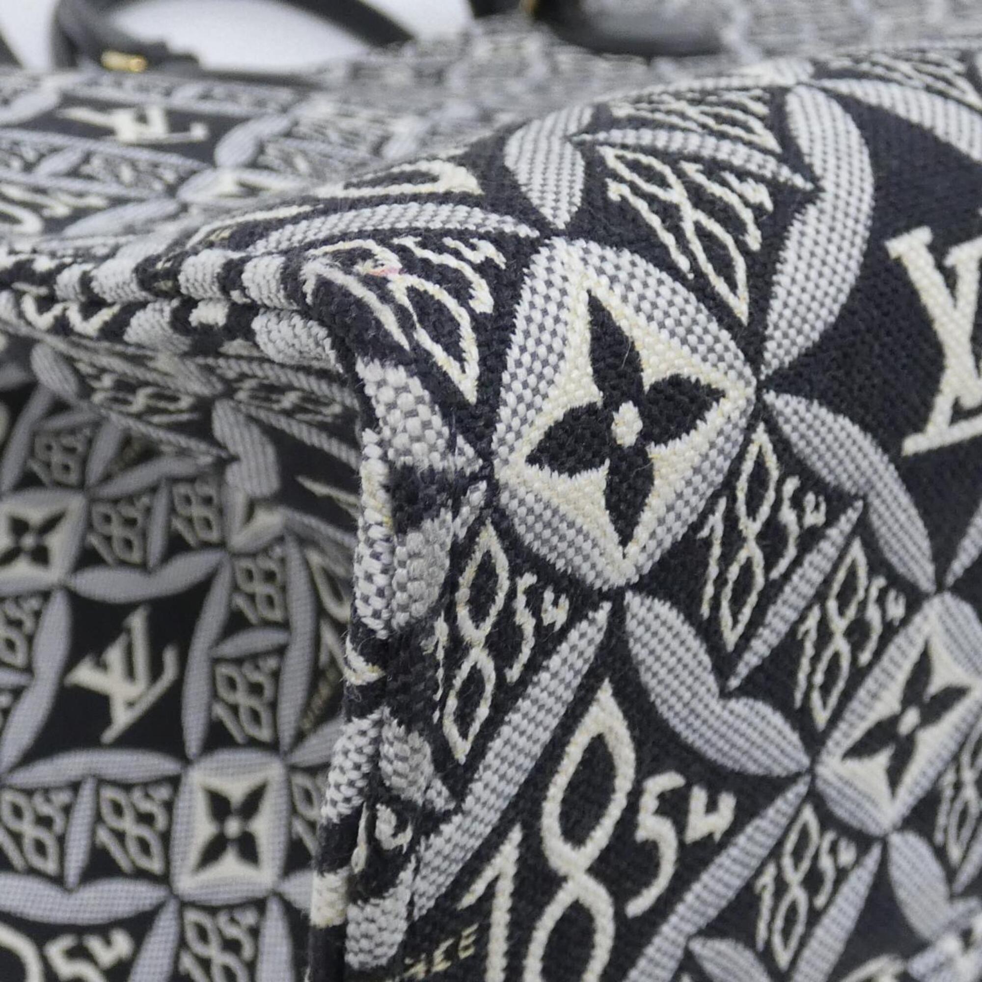 Louis Vuitton Gray Gris Jacquard Handbag (Pre-Owned)