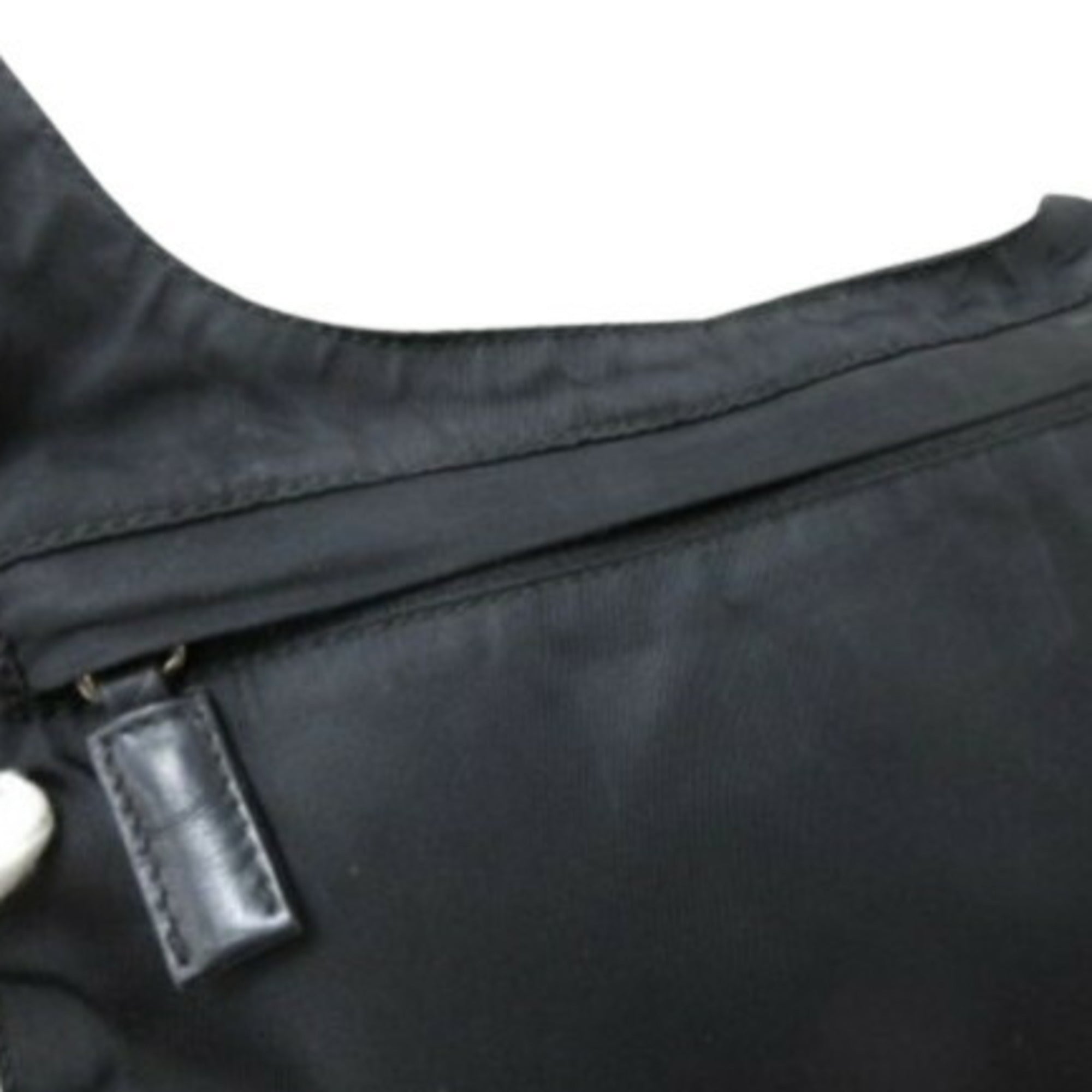 Prada Black Nylon Leather Shoulder Bag (Pre-Owned)