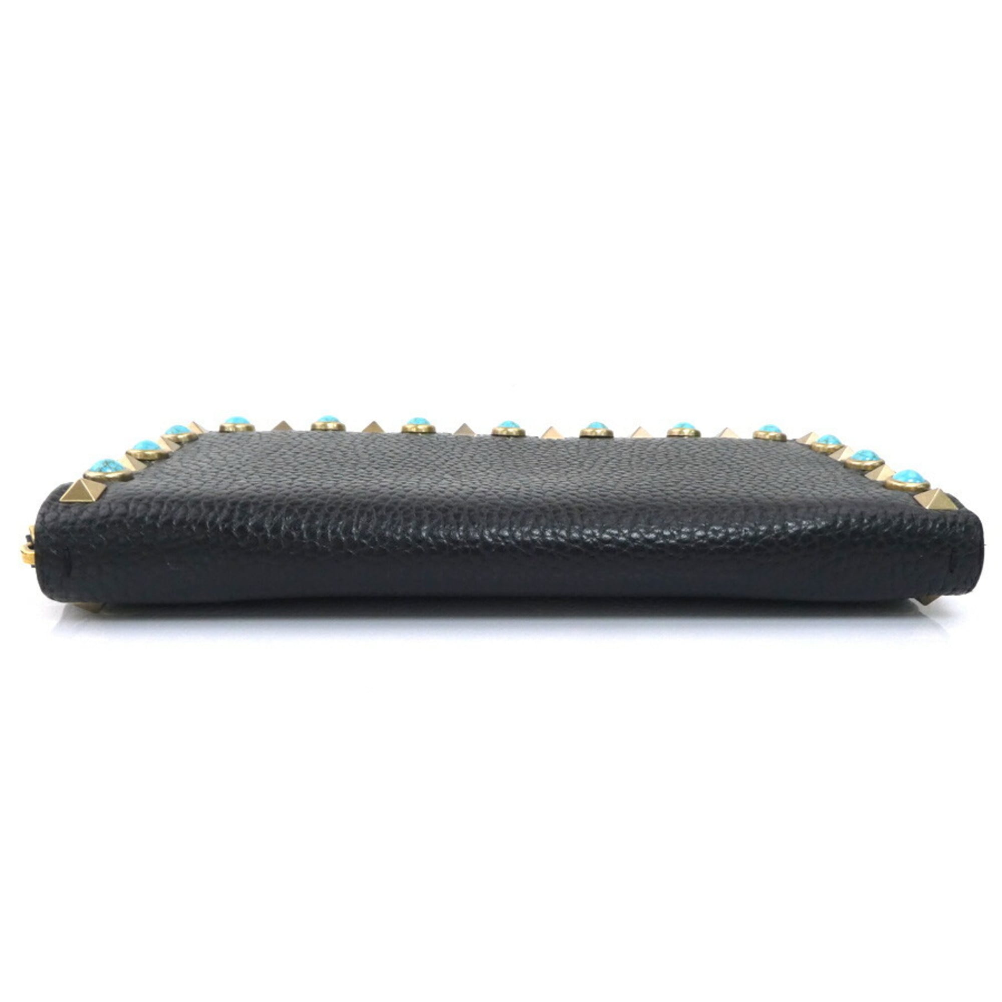 Valentino Garavani Black Leather Long Wallet (Bi-Fold) (Pre-Owned)