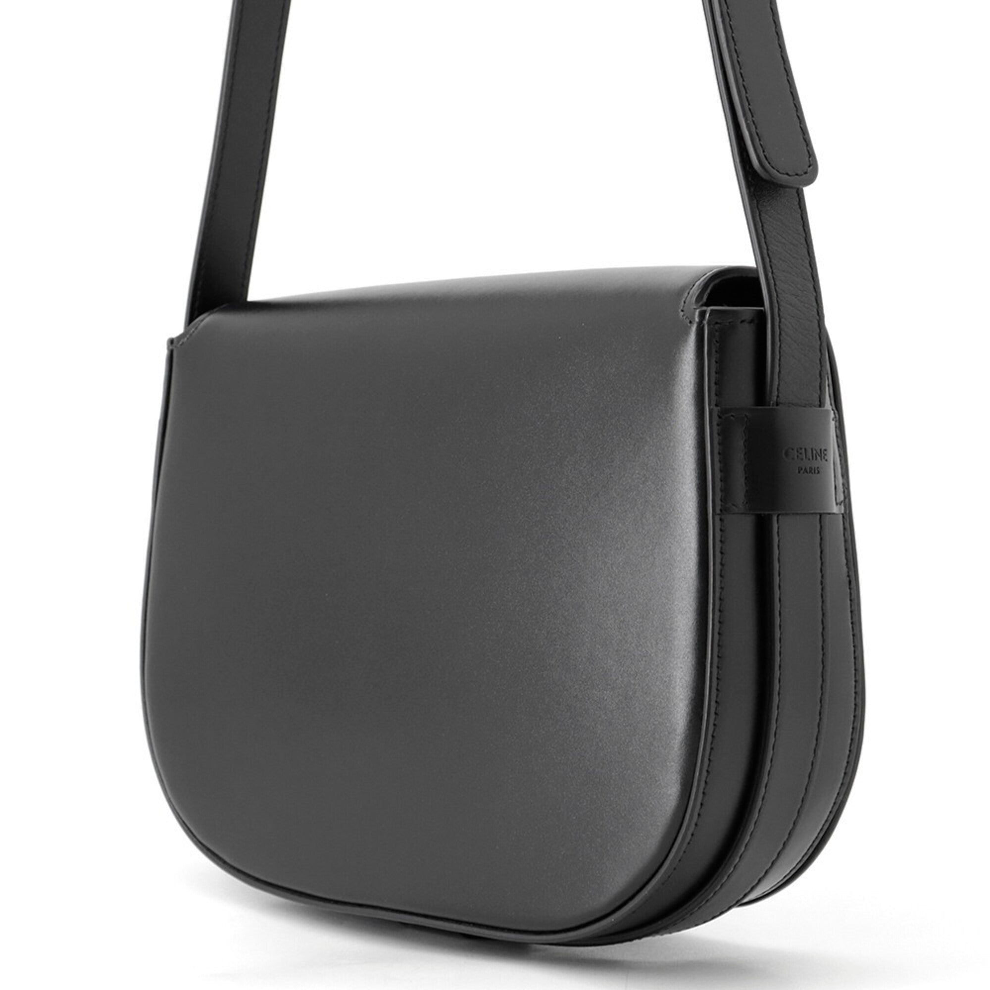 Celine Black Leather Handbag Shoulder Bag (Pre-Owned)